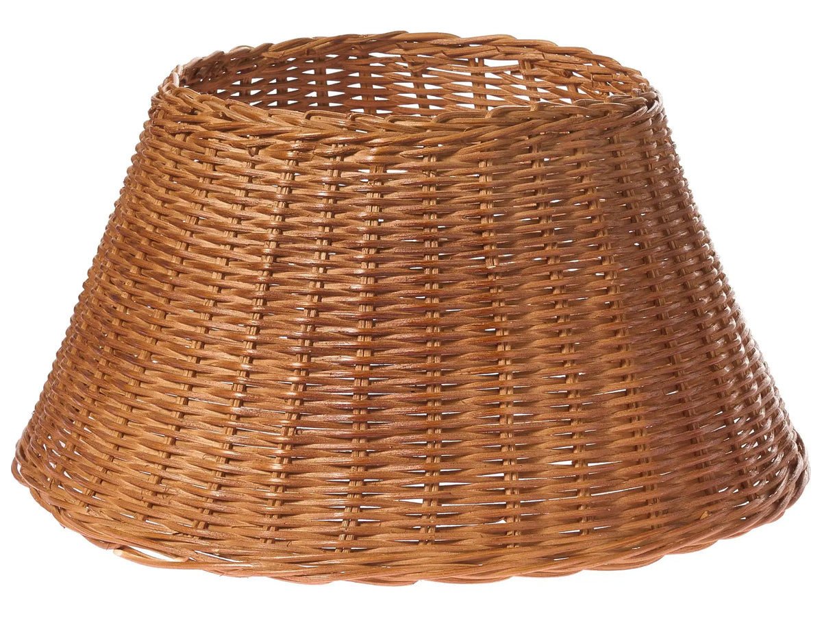 Christmas Tree Collar Natural Rattan 50 cm Handmade Round Accessories Decorations Beliani