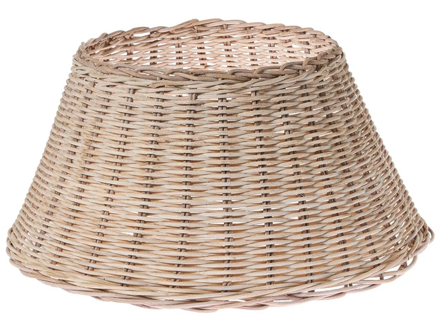 Christmas Tree Collar Light Brown Rattan  50 cm Handmade Round Accessories Decorations Beliani