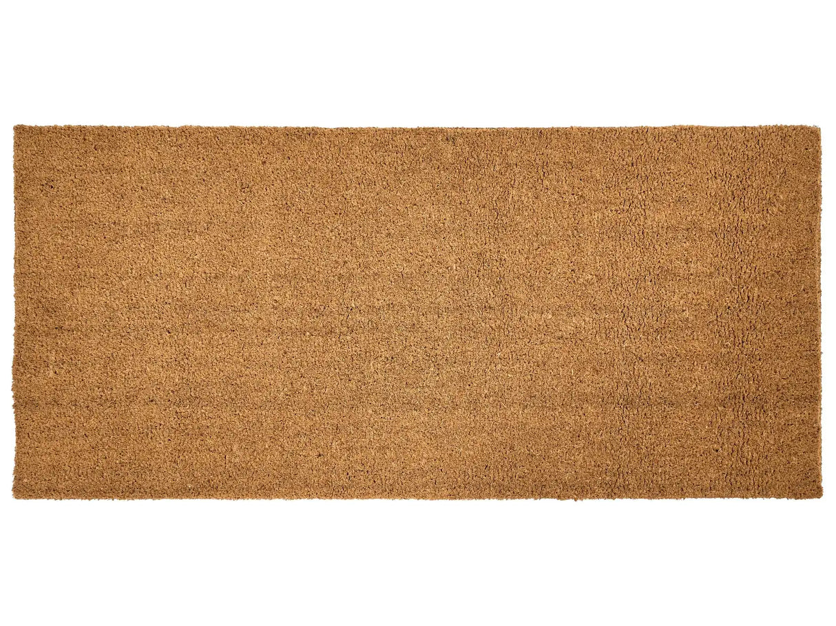 Doormat Natural Coir with Rubber Bottom 55 x 120 cm Anti Slip Decoration Traditional Welcome Mat Beliani