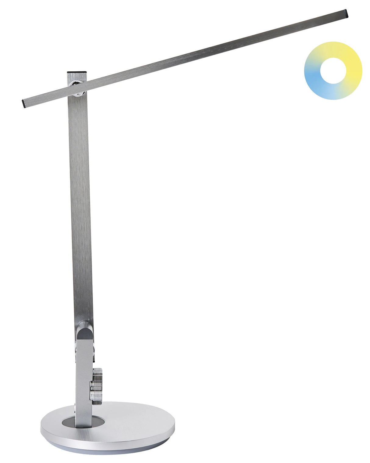 Office Desk Lamp Silver Table Lighting Reading Computer Lamp Adjustable Arm Slide 10-Steps Dimmer Switch Timer Beliani