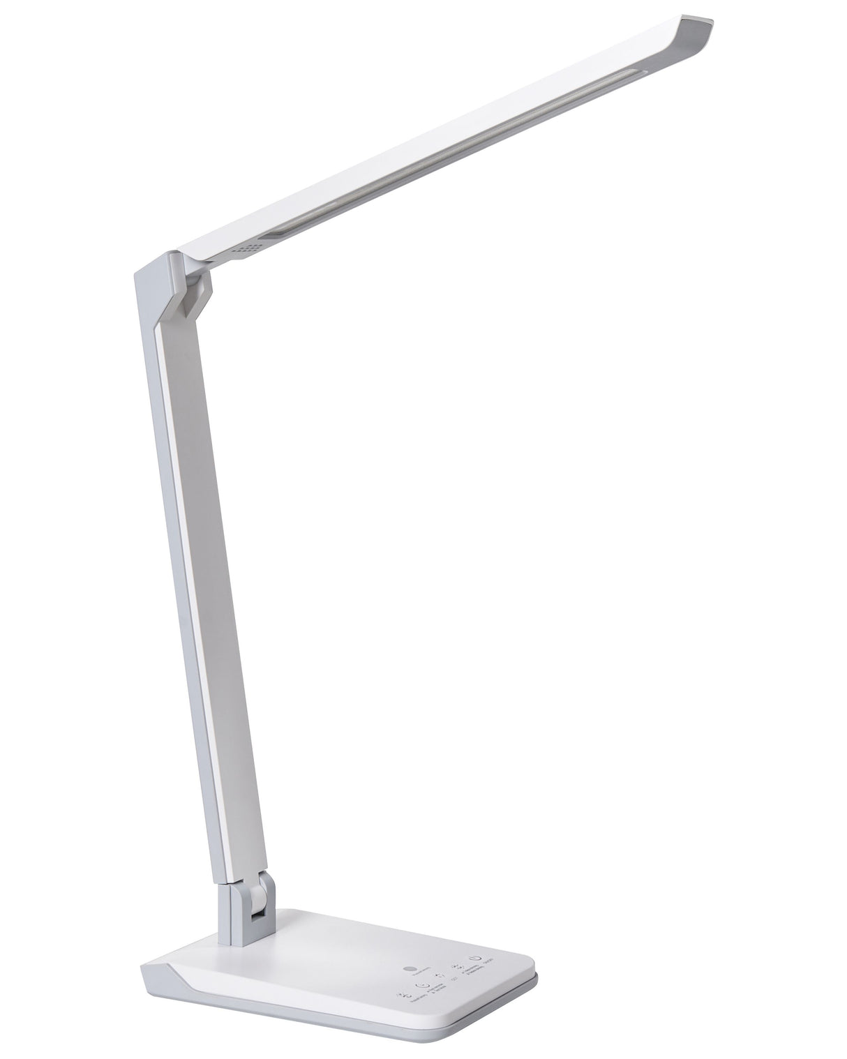 LED Desk Lamp White Synthetic Material Adjustable Light Brightness and Colour Dimmer Home Office Beliani