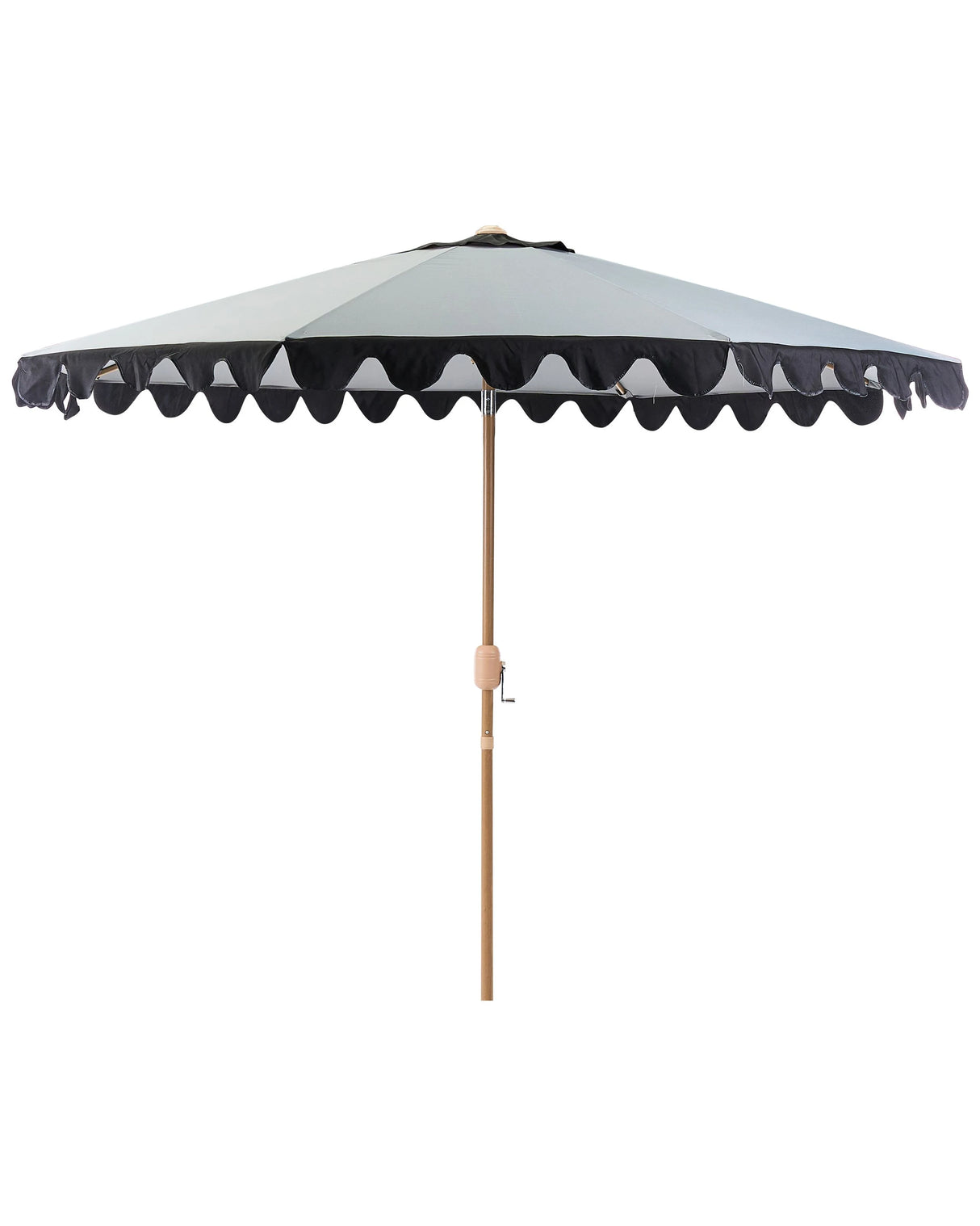 Garden Market Parasol Grey Polyester Fabric Aluminium Pole 2.70 m Stylish Modern Beliani