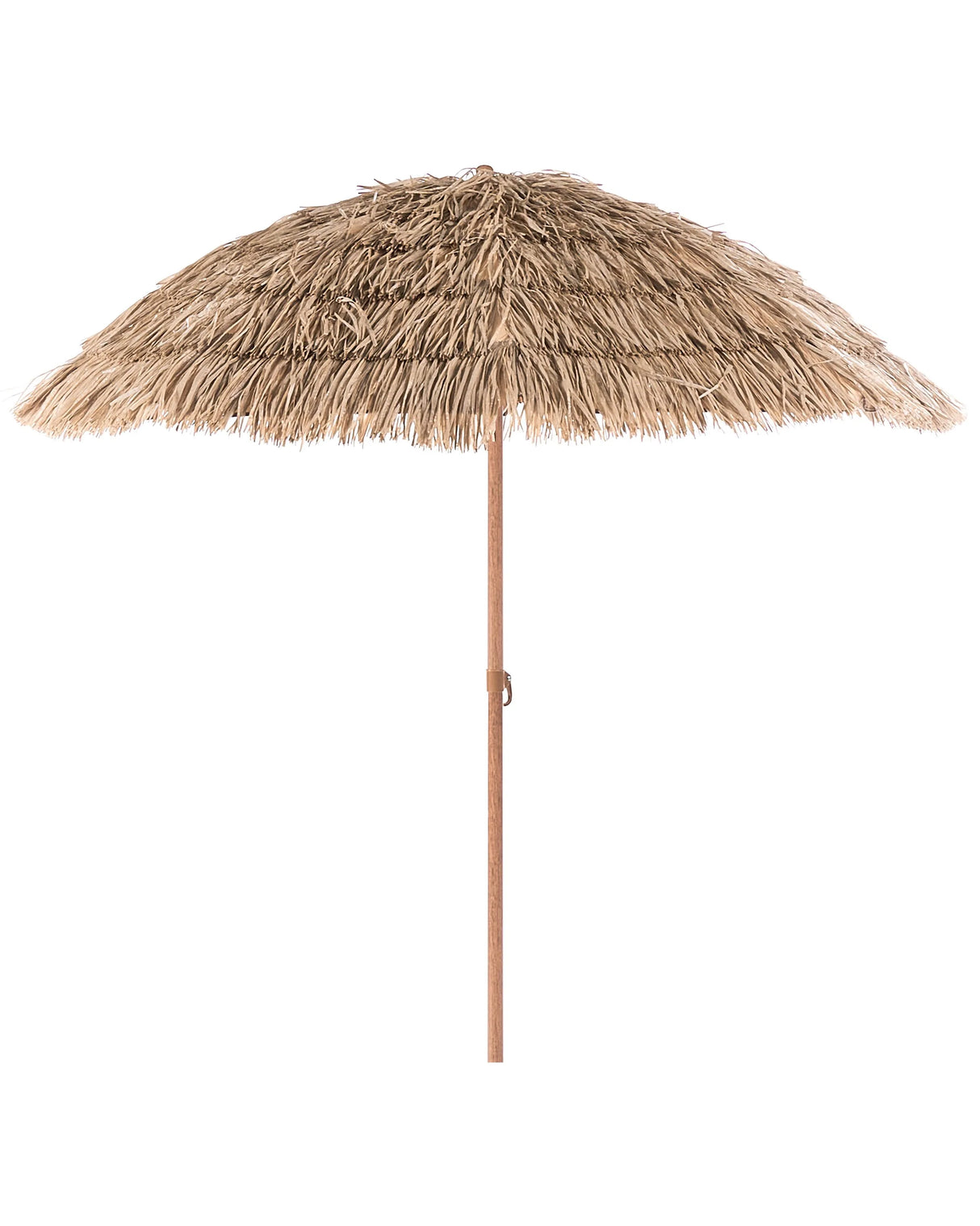 Garden Market Parasol Natural Polyester Fabric Steel Pole 1.75 m Stylish Modern Beliani