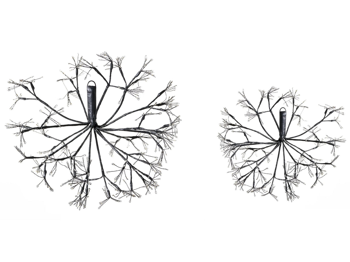 Garden LED Decoration Black Indoor Outdoor 2 Mistletoe Seasonal Accessory Home Dcor with Lights Beliani