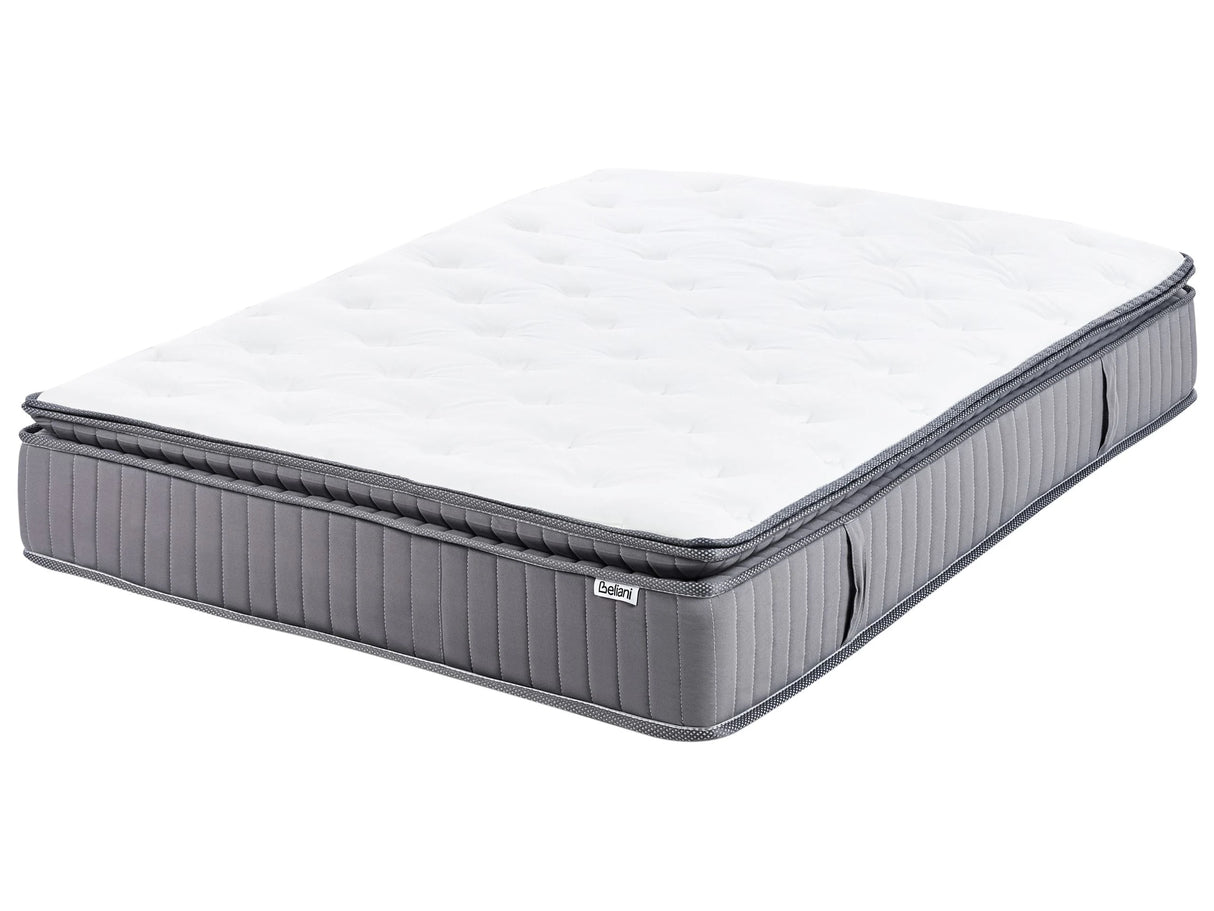 Pocket Sprung Mattress EU Small Double Size Cooling Memory Foam Filling Removable Cover 4ft Firm Modern Design Quilted Beliani