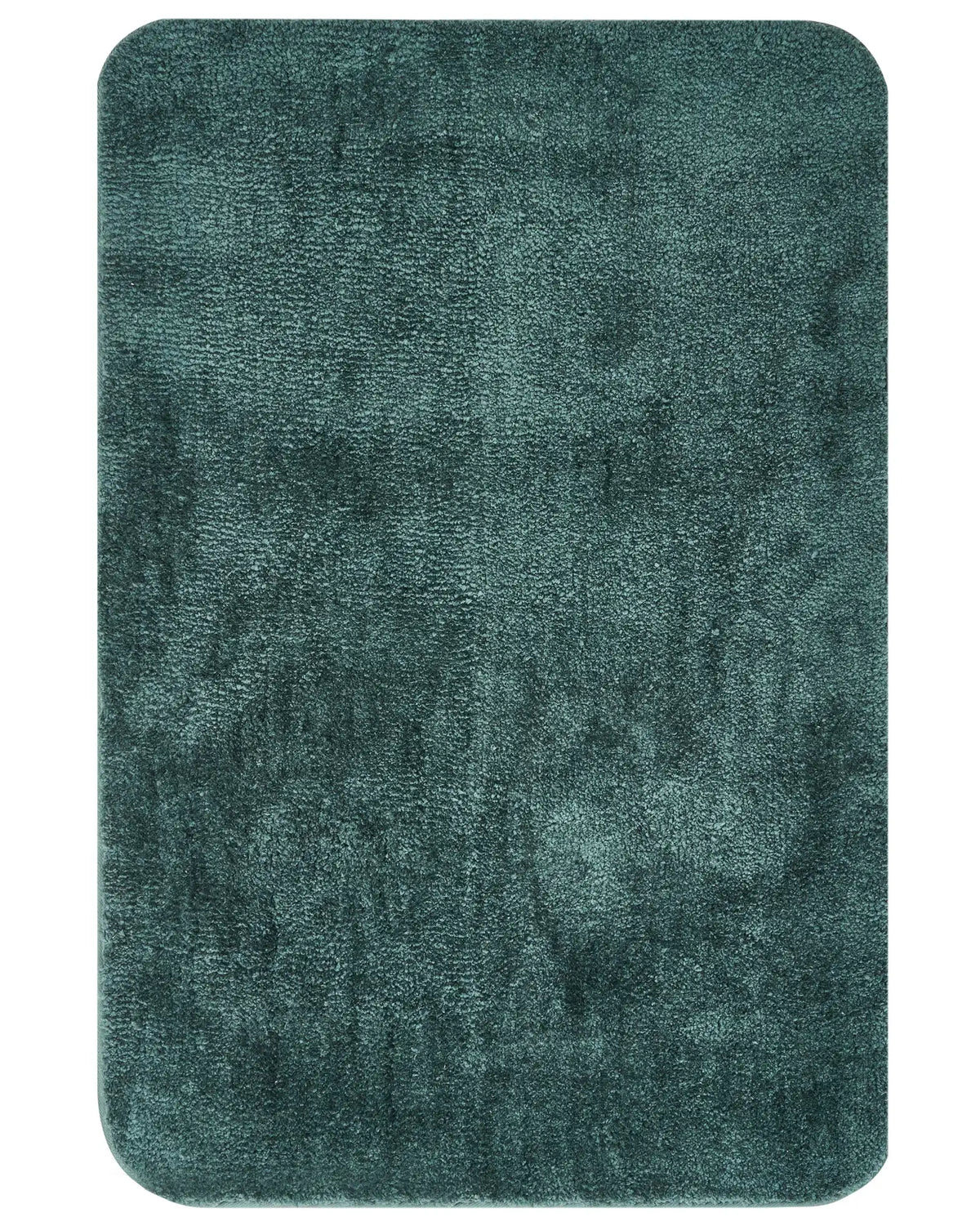 Bath Mat Dark Green Microfibre 60 x 90 cm Non-Slip Backing Soft Rectangular Bathroom Accessories Beliani