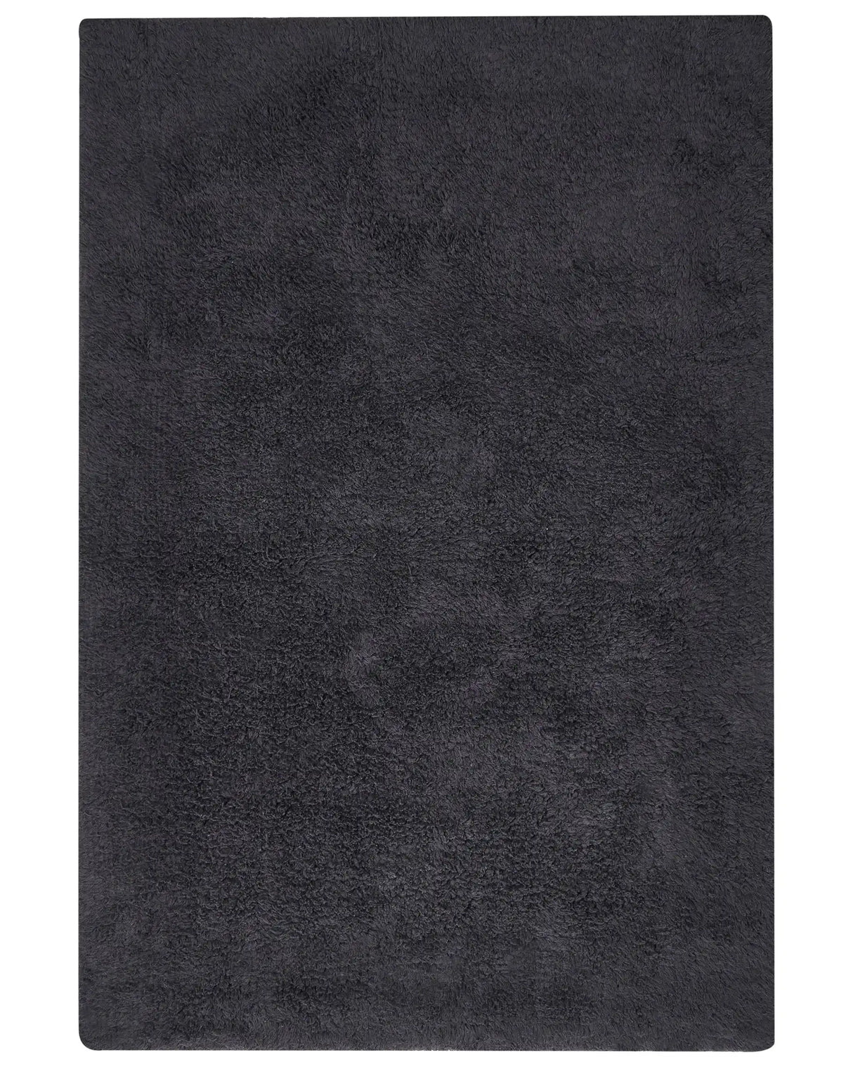 Bath Mat Black Cotton 60 x 90 cm Rectangular Shape Solid Colour Fluffy Bath Rug Bathroom Accessories Modern Design Beliani