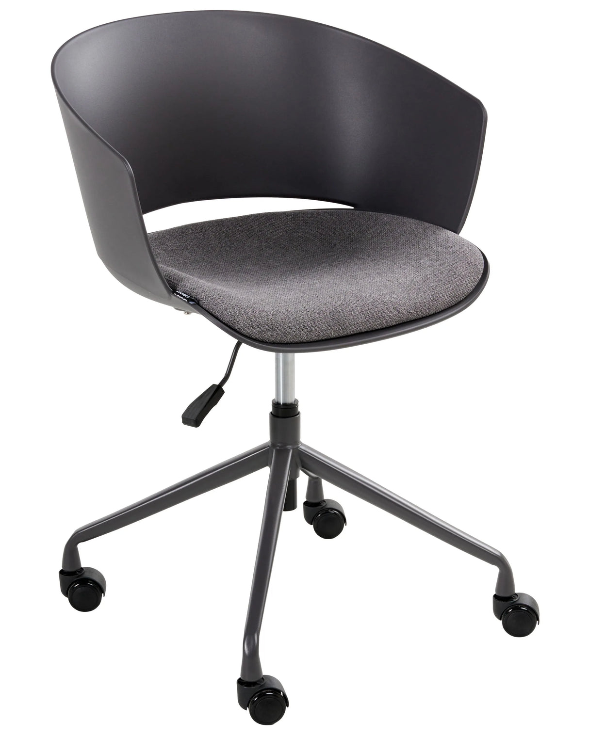 Office Chair Graphite Fabric Seat Swivel Desk Computer Adjustable Height Beliani