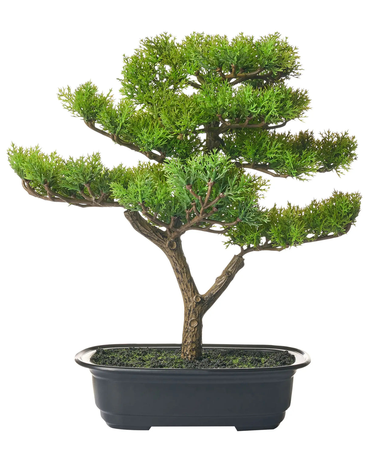 Artificial Potted Plant Green and Black Synthetic Material 37 cm Bonsai Tree Decorative Indoor Accessory Beliani