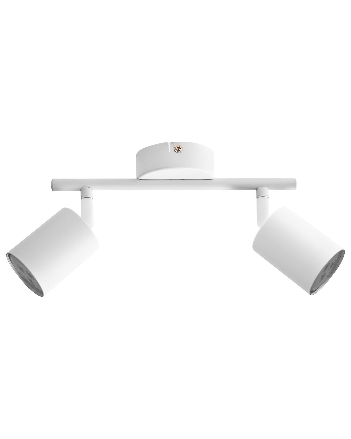 2 Light Spotlight White Metal Lampshade Industrial Style Beliani