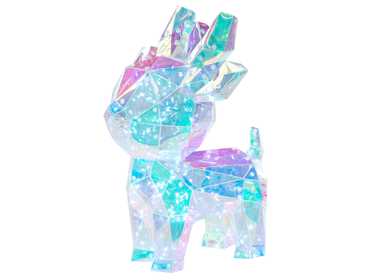 LED Decoration Multicolour PET Reindeer Seasonal Accessory Home Dcor with Lights Beliani