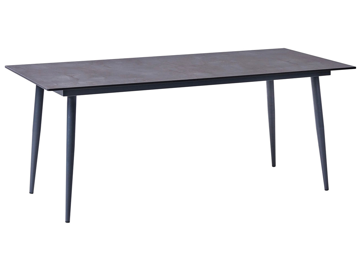 Garden Dining Table Grey HPL Top Dark Grey Aluminium Frame UV Water Rust Resistant Outdoor Patio Modern Style Beliani