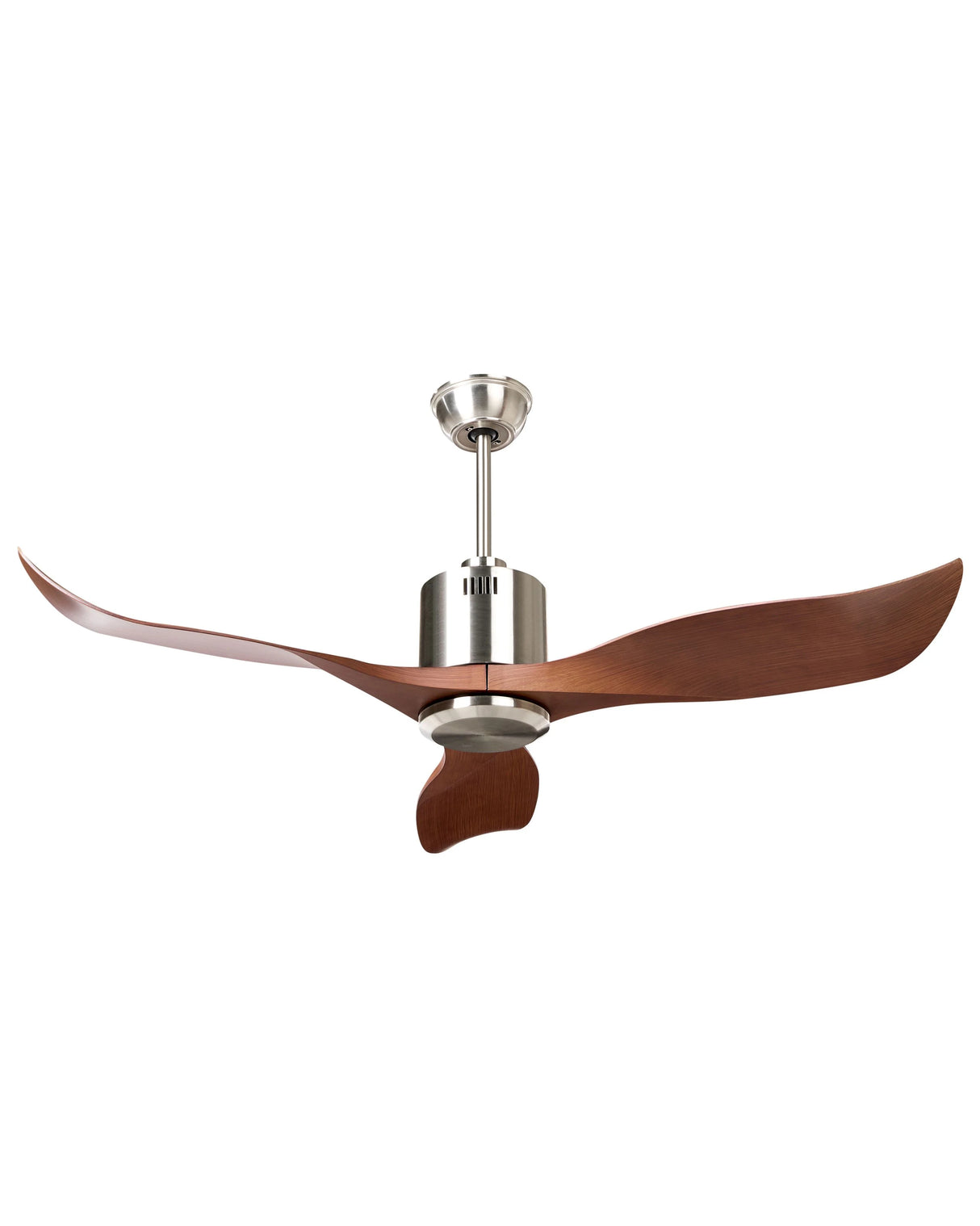 Ceiling Fan Brown Synthetic Material Remote Control Modern Scandinavian Living Room Beliani