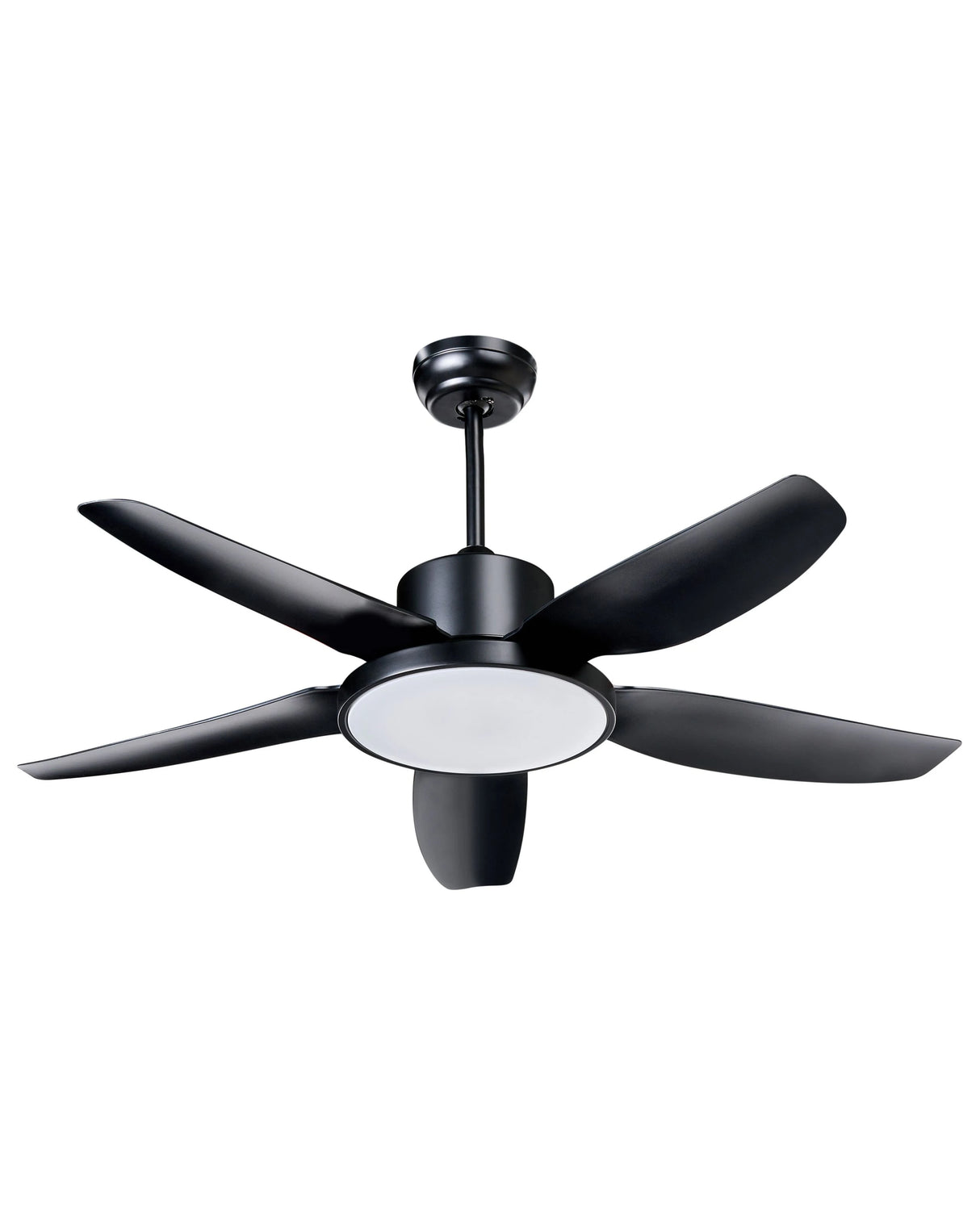 Ceiling Fan with Light Black Synthetic Material Remote Control Modern Scandinavian Living Room Beliani