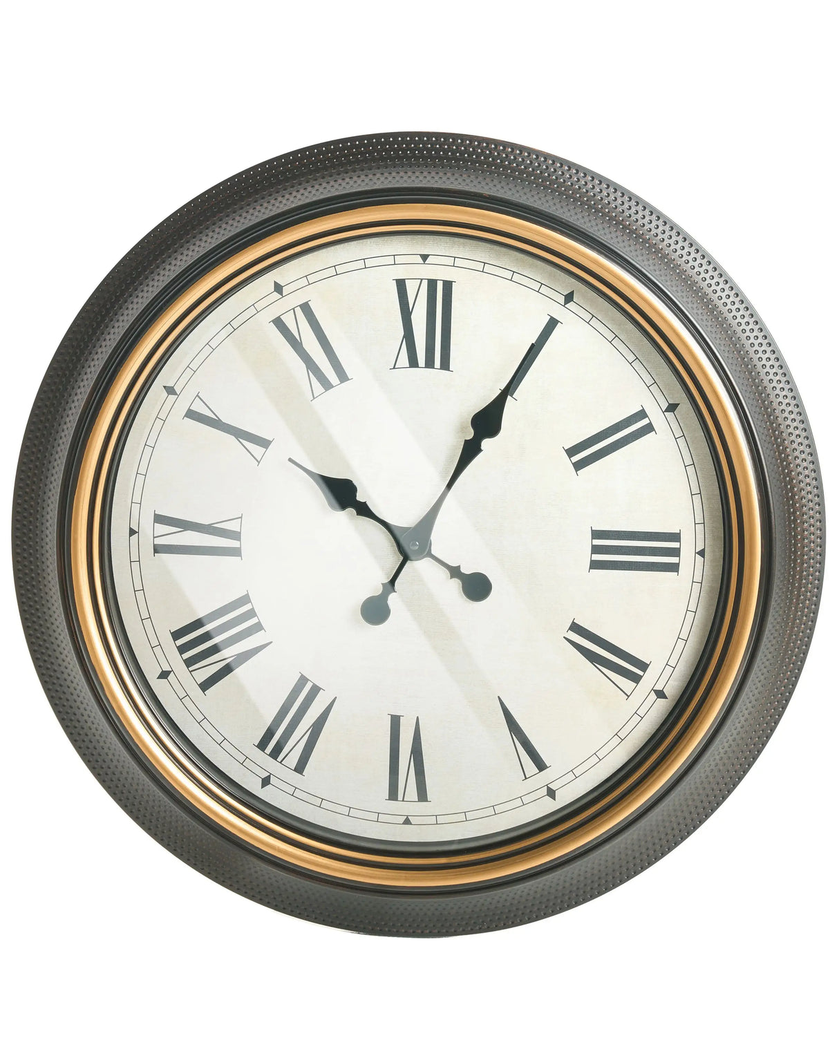 Wall Clock Black Synthetic Frame 63 cm Painted Finish Round Shape Classic Design Home Accessories Decor Living Room Bedroom Beliani