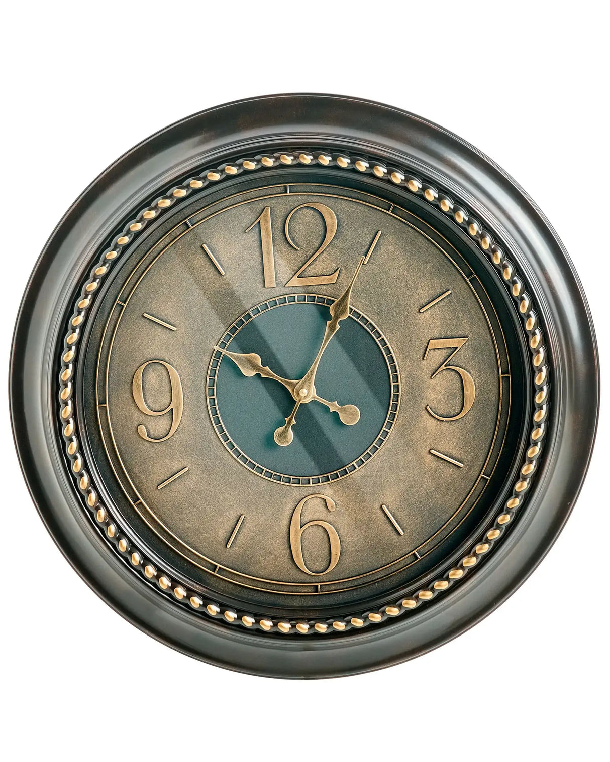 Wall Clock Gold Synthetic Frame 55 cm Painted Finish Round Shape Classic Design Home Accessories Decor Living Room Bedroom Beliani