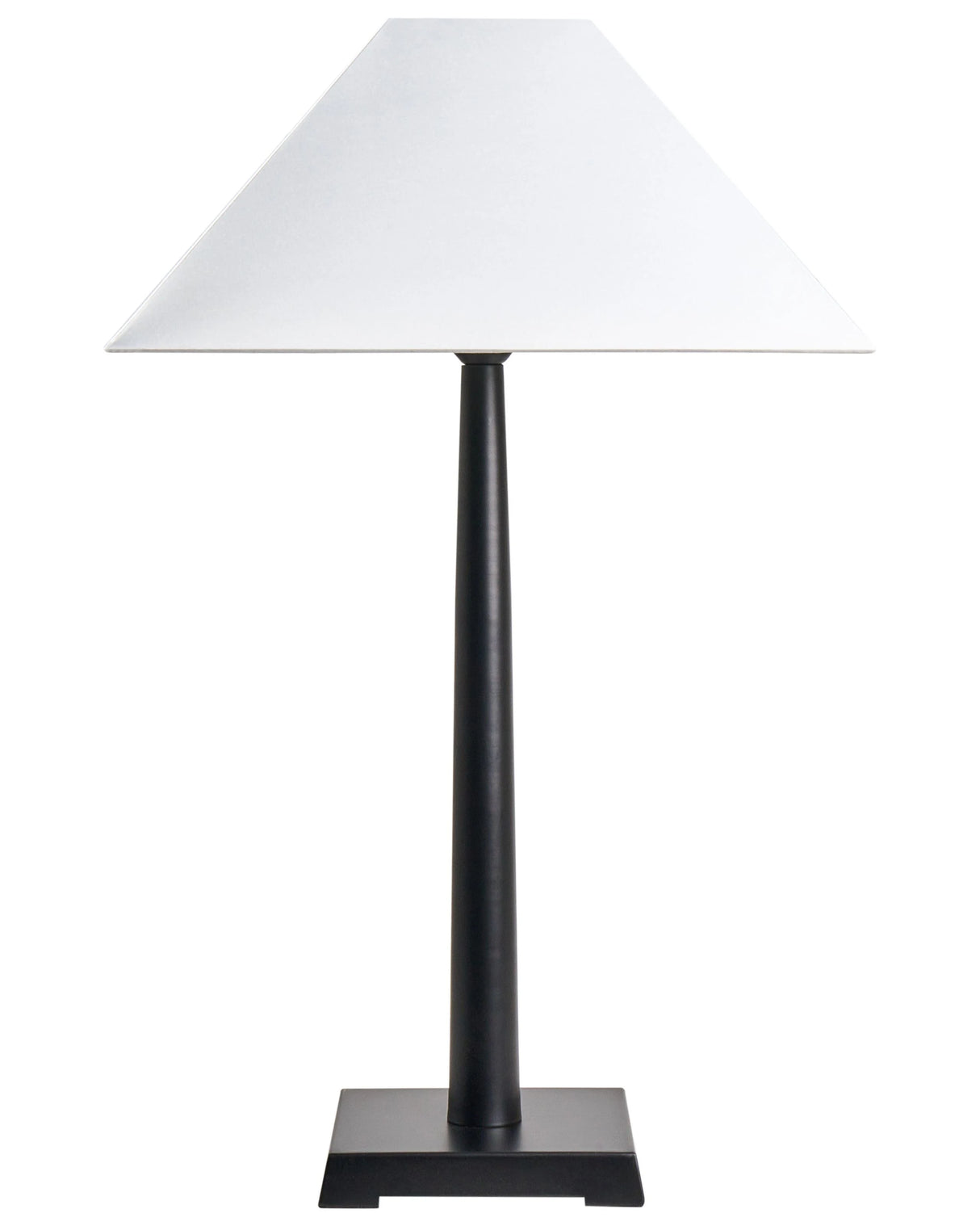 Table Lamp Black Iron Bedside Lighting Metal Base White Fabric Shade Modern Bedroom Living Room Beliani