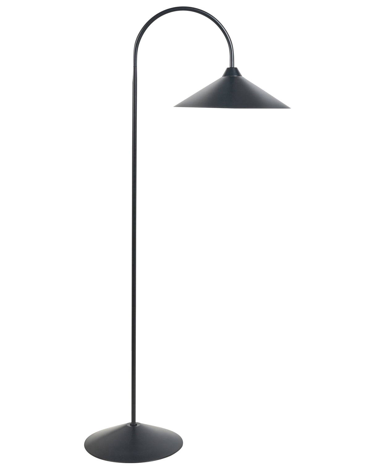 Floor Lamp Black Metal Shade and Base Modern Style Living Room Bedroom Beliani