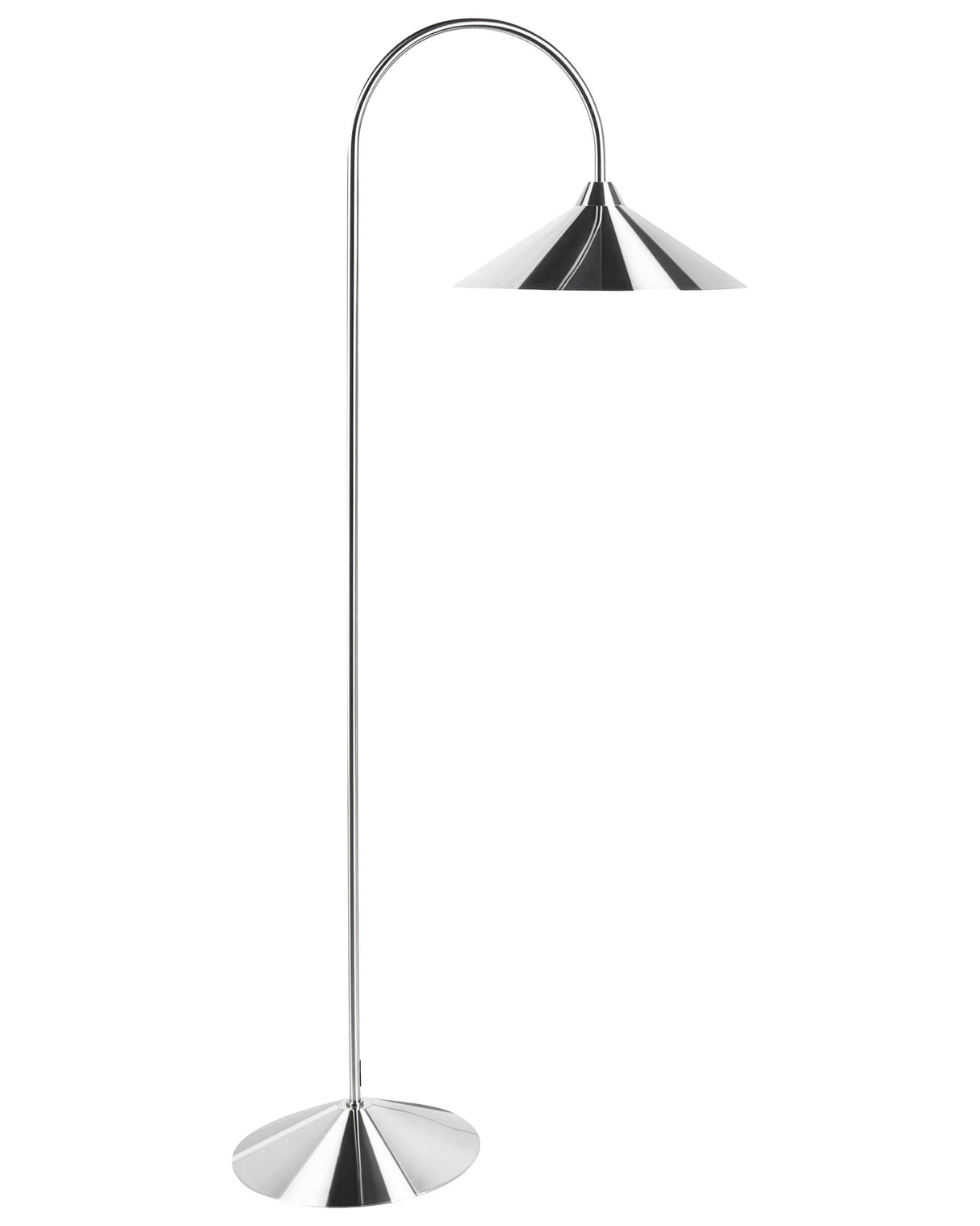 Floor Lamp Silver Metal Shade and Base Modern Style Living Room Bedroom Beliani