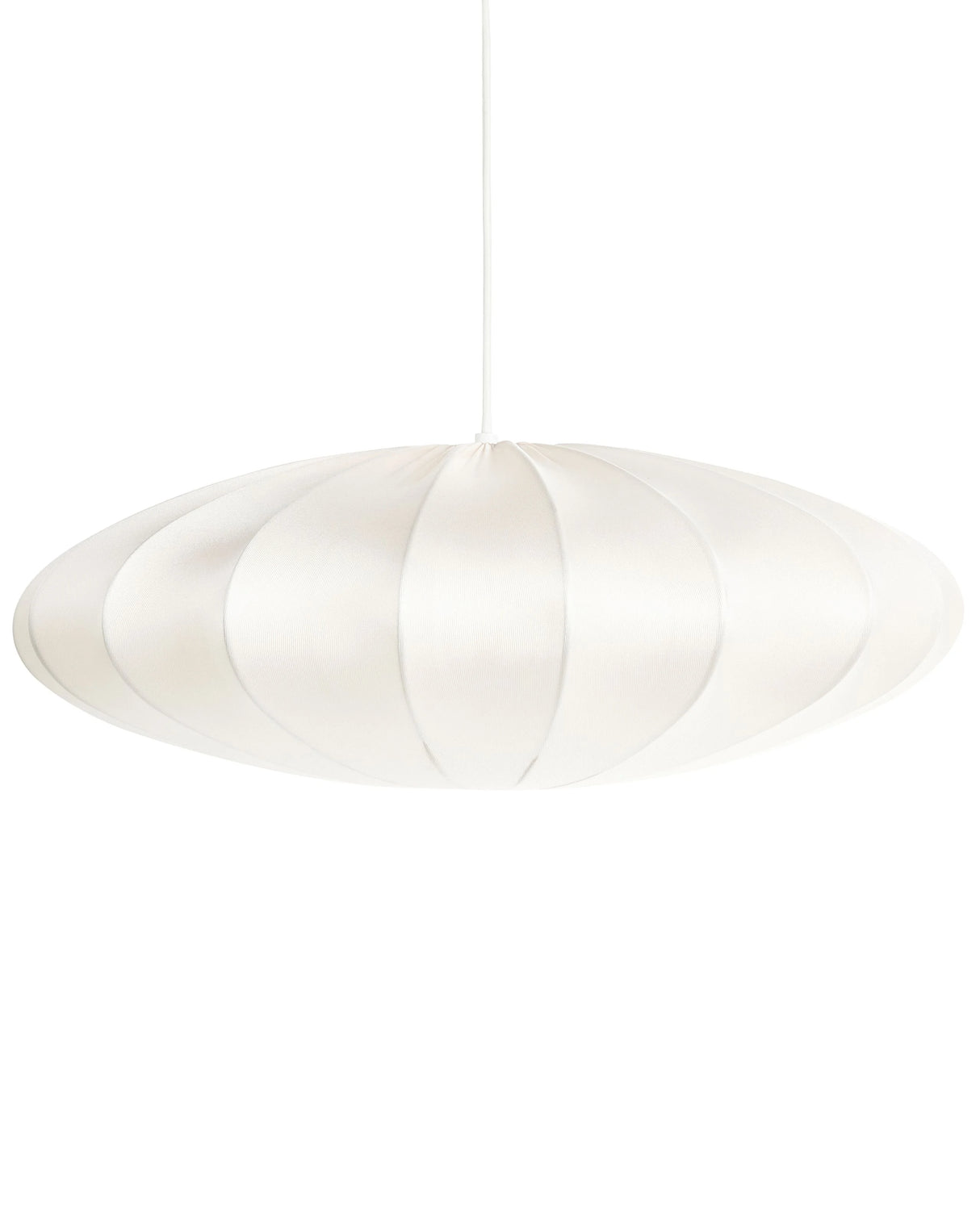 Hanging Pendant Lamp Off-White Nylon Shade Modern Design Living Room Light Beliani