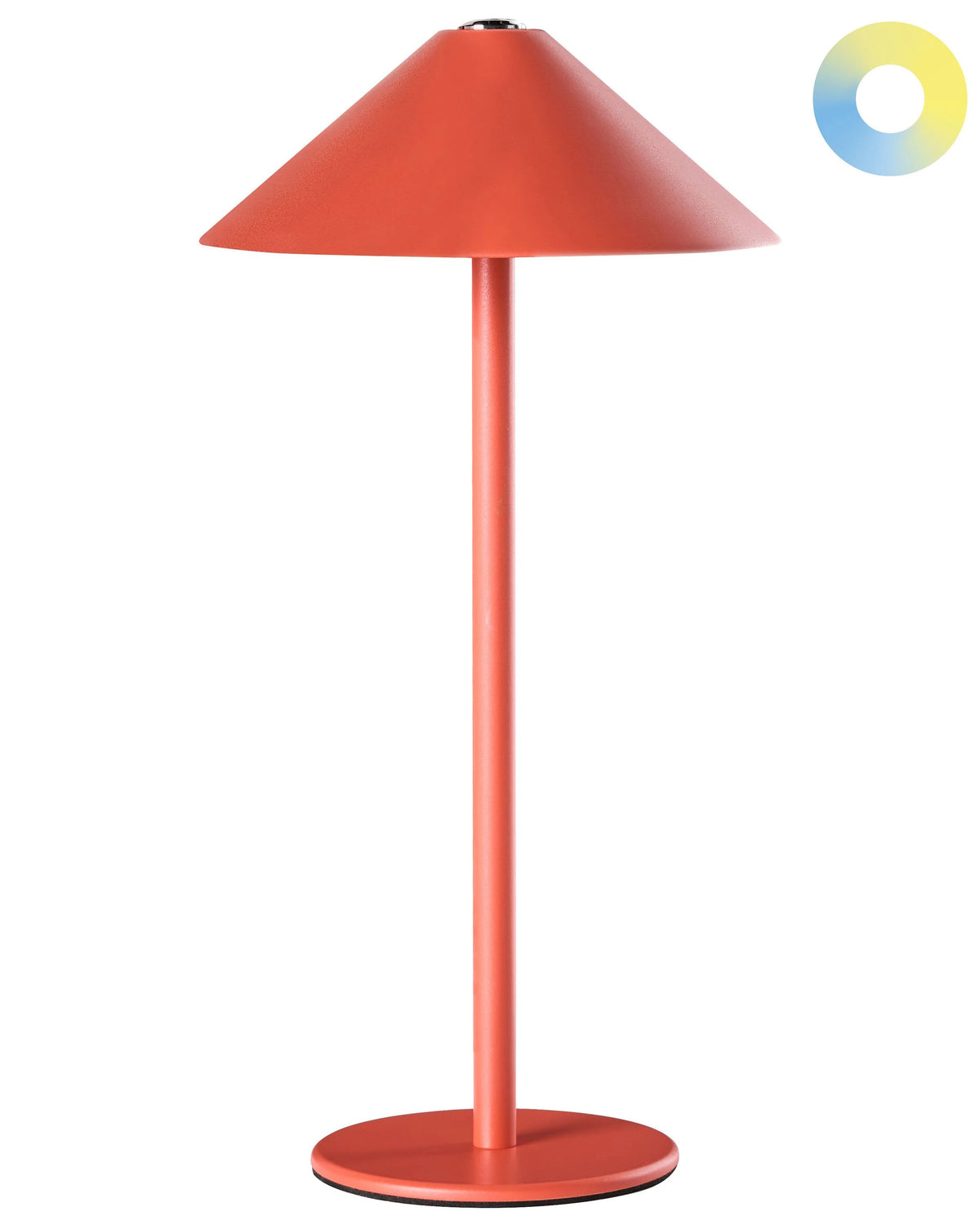 Wireless Table Lamp Red Metal Indoor Outdoor with USB C Port Rechargeable Beliani