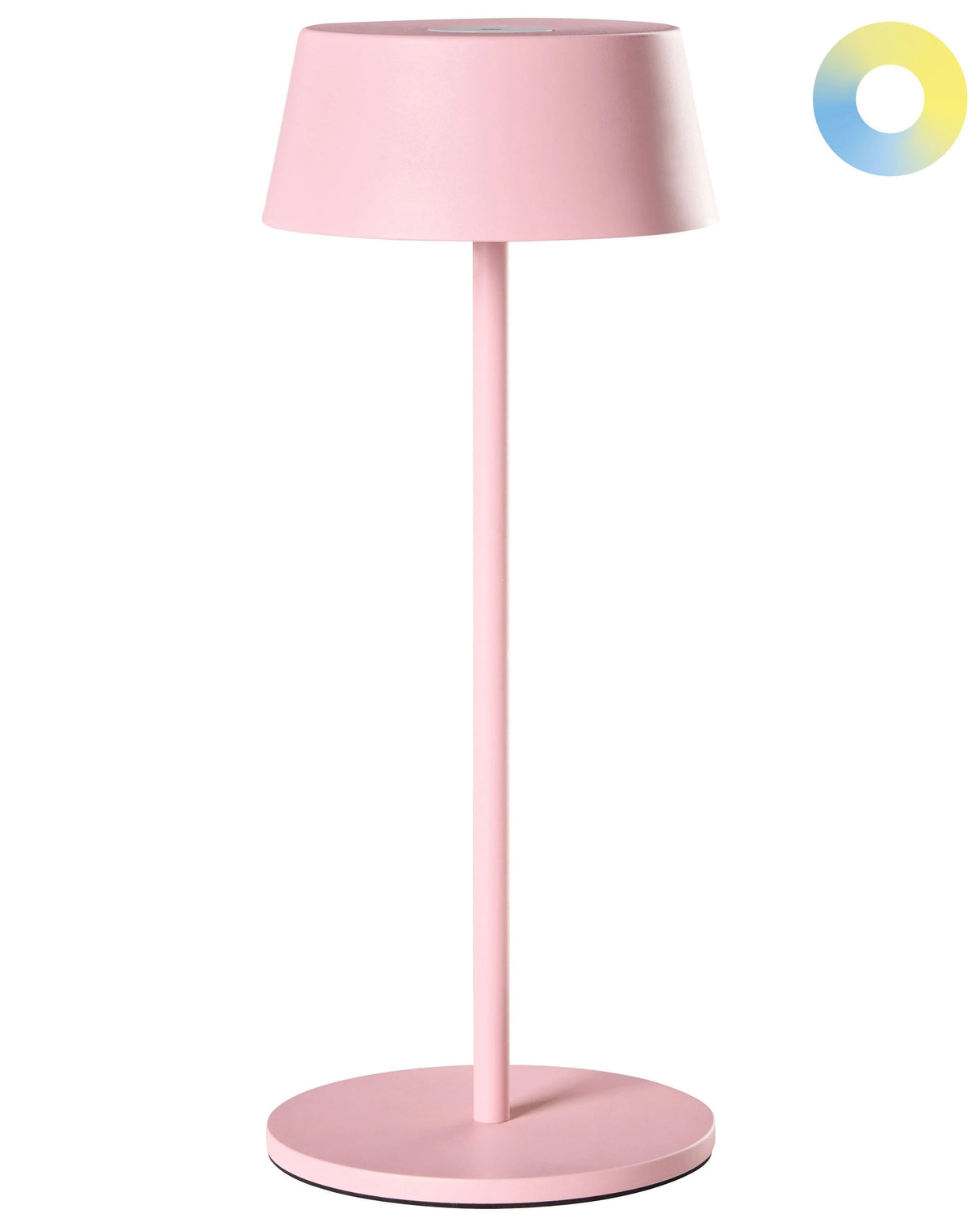 Wireless Table Lamp Pink Metal Indoor Outdoor with USB C Port Rechargeable Beliani