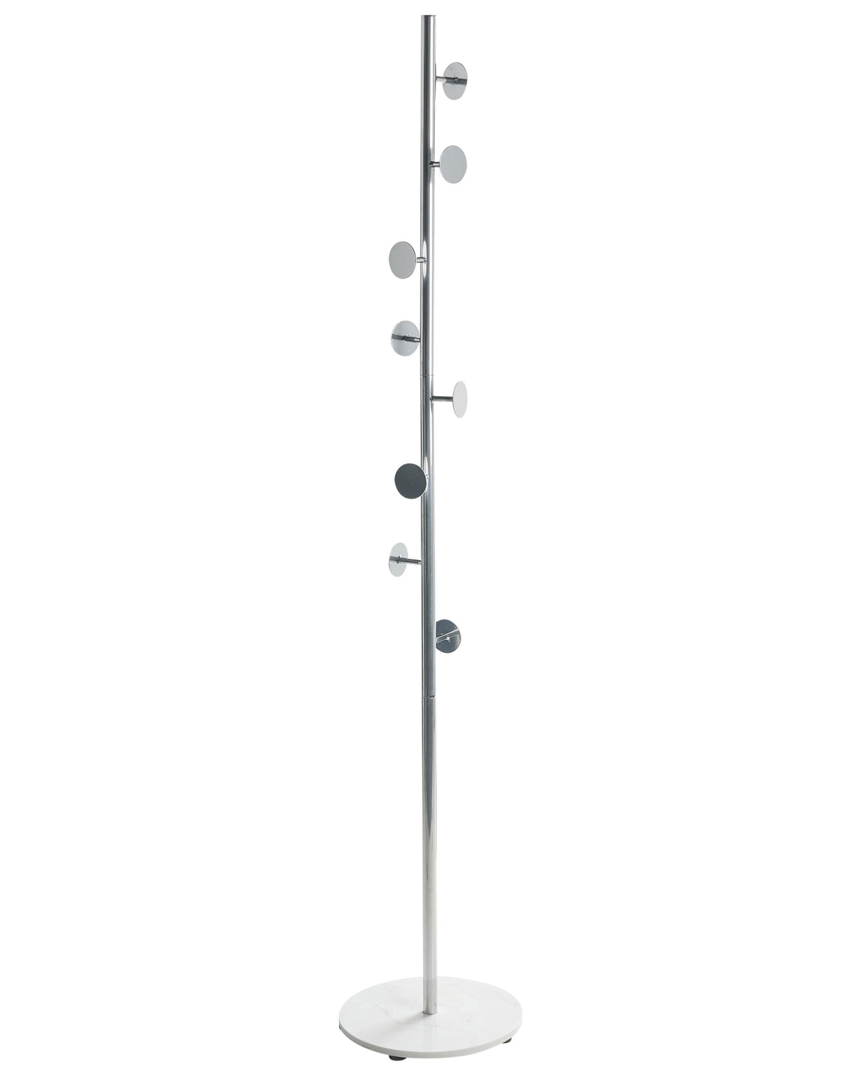 Coat Stand Silver Metal Marble Base Freestanding Jacket Rack Industrial Hallway Accessories Beliani