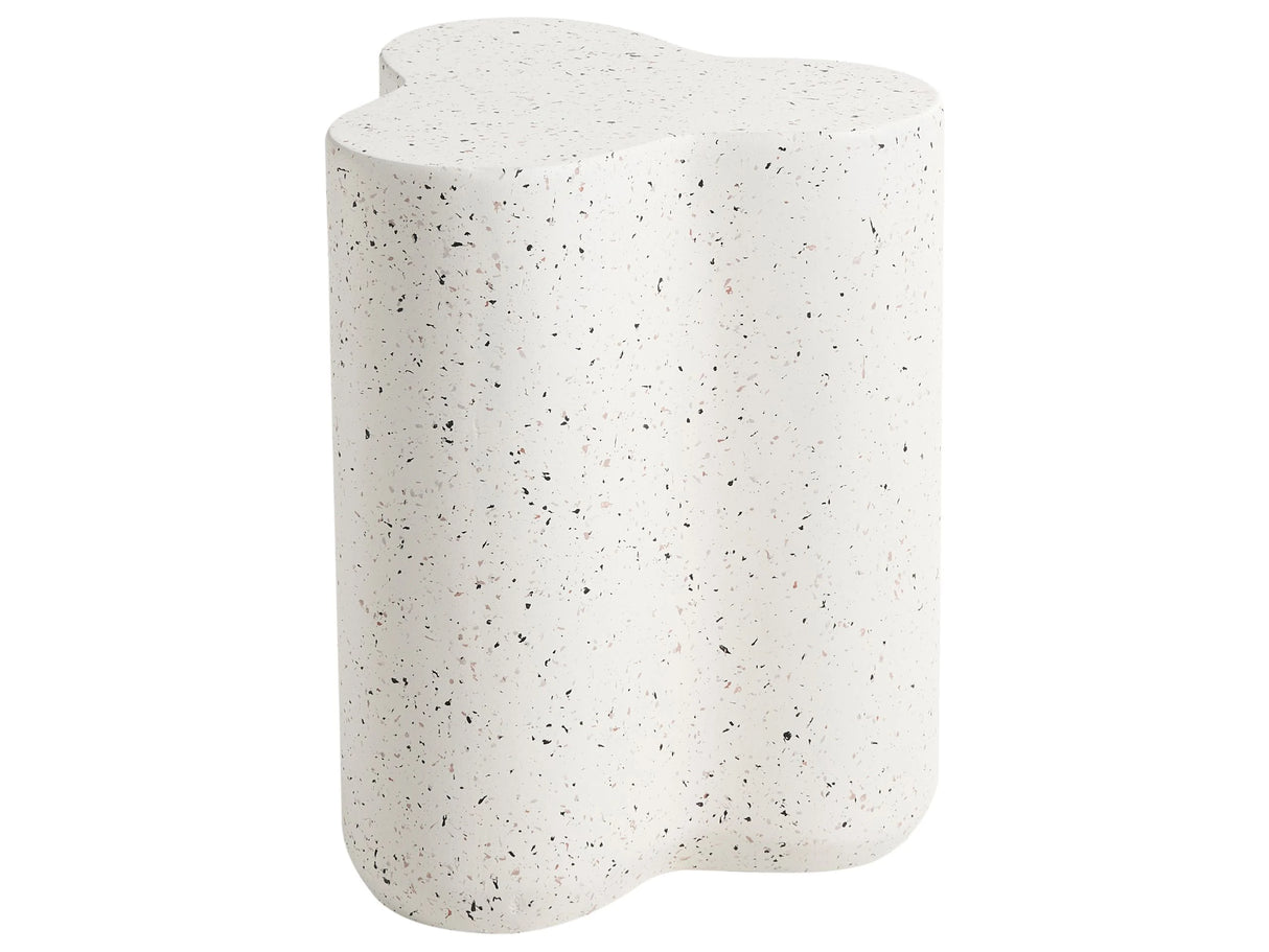 Side Table White with Terrazzo Effect Magnesium Oxide Fibreglass Irregular Shape Indoor Outdoor Modern UV Resistant Beliani
