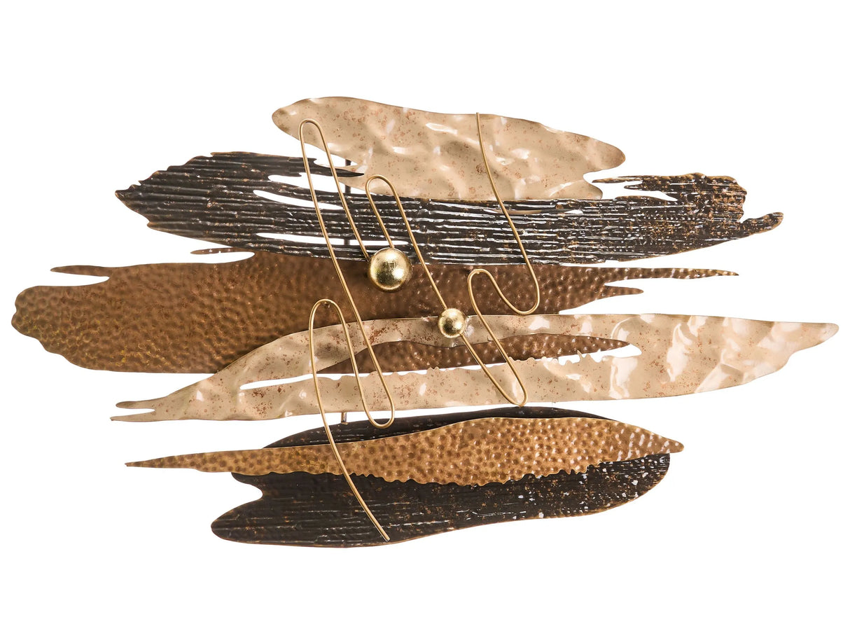 Wall Decor Multicolour Iron Hanging Vertical & Horizontal Metal Wall Accent Piece Glam Beliani