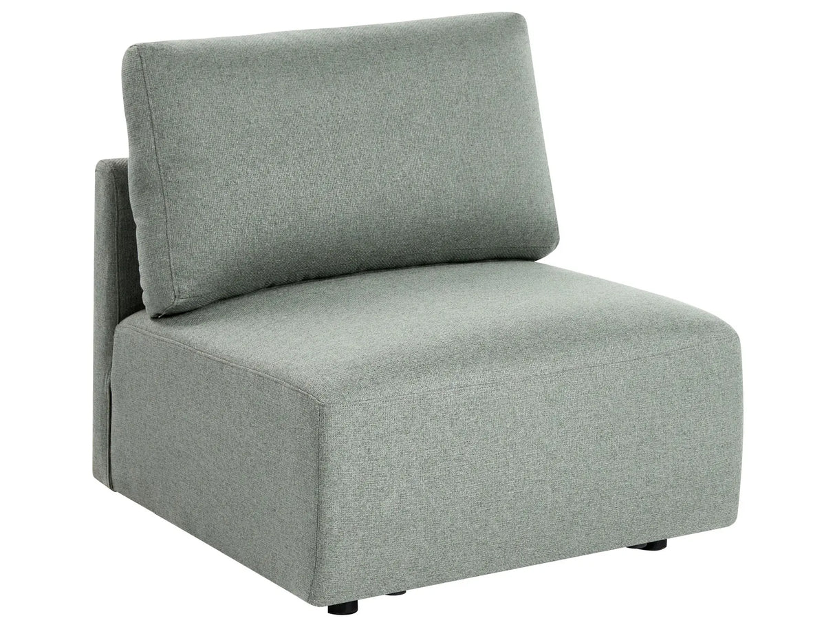 Chair Module Green Fabric 1 Seat Armchair Modern Style Living Room Beliani