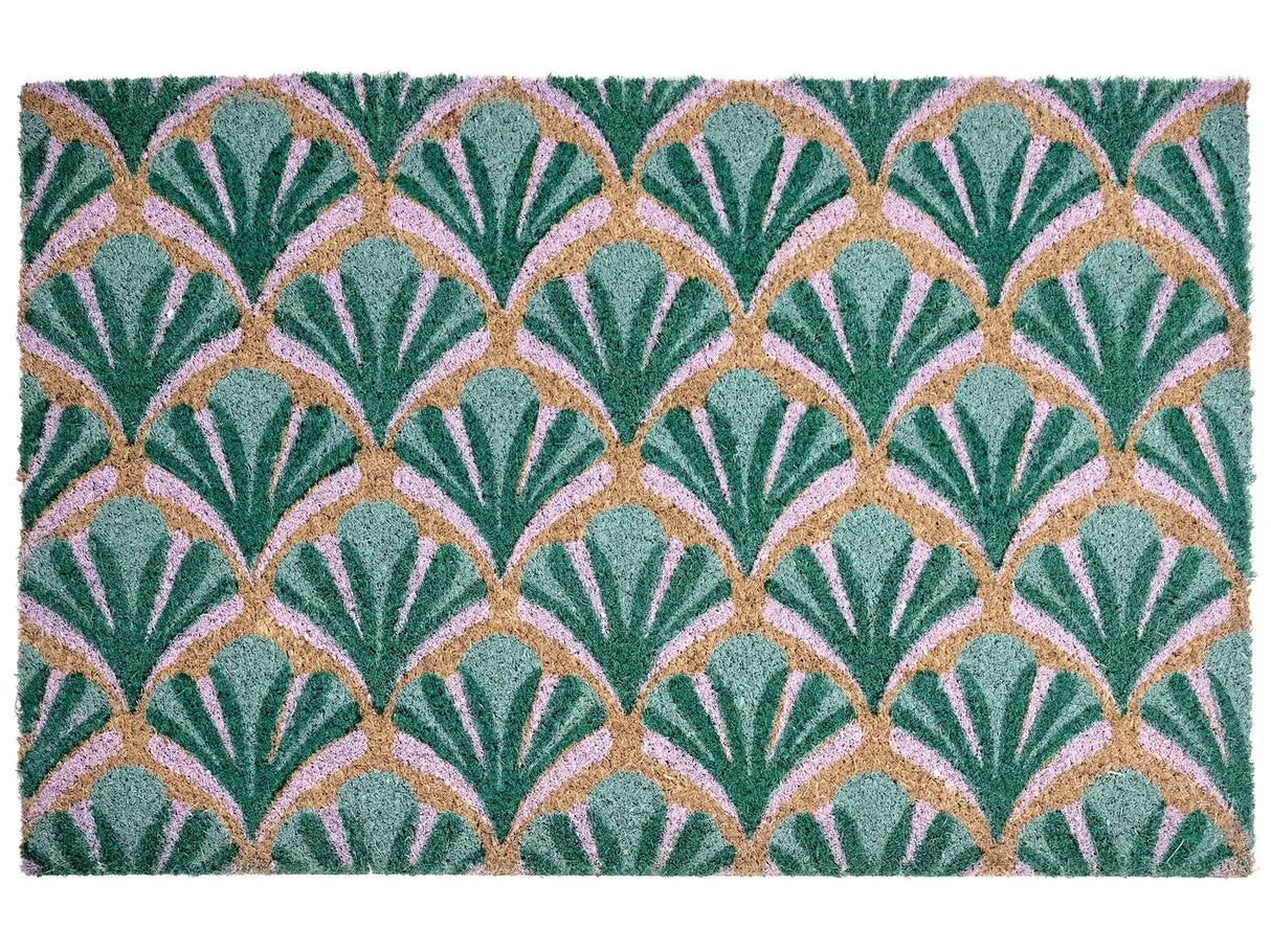 Doormat Green Coir with Anti-Slip Bottom 40 x 60 cm Anti Slip Decoration Welcome Mat Beliani