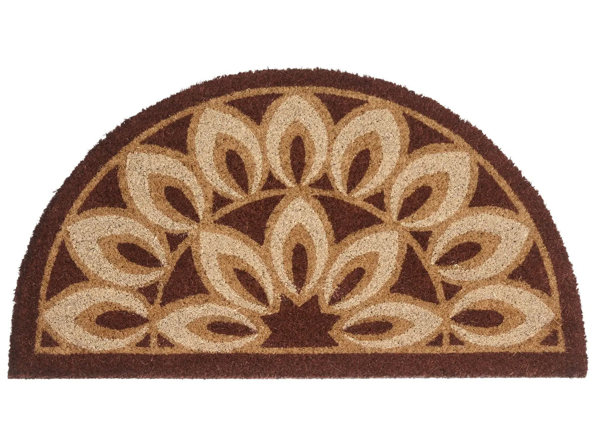 Doormat Brown Natural Coir PVC Backing Anti-Slip 45 x 75 cm Modern Indoor Outdoor Decoration Beliani