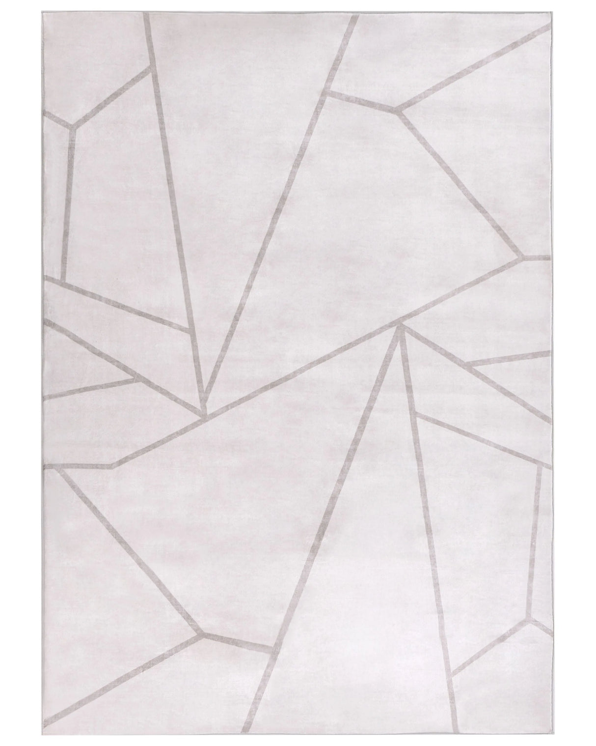 Area Rug Light Beige Fabric 160 x 230 cm Modern Geometric Pattern Living Room Bedroom For Underfloor Heating Anti-Slip Bottom Beliani