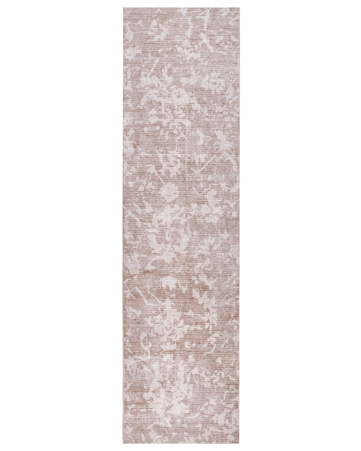 Runner Rug Beige Fabric 80 x 300 cm Modern Solid Hallway For Underfloor Heating Anti-Slip Bottom Beliani