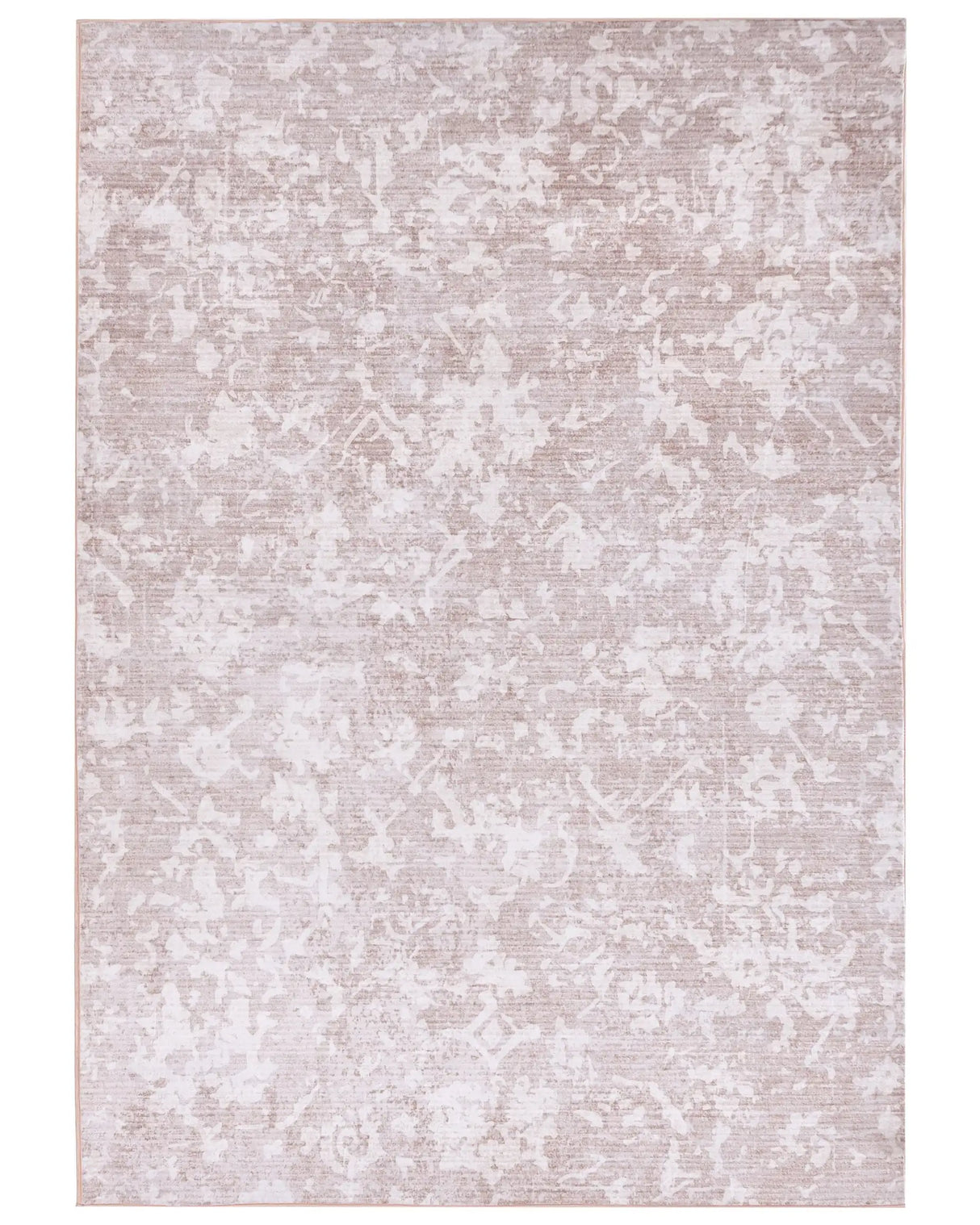 Area Rug Beige Fabric 140 x 200 cm Modern Solid Living Room Bedroom For Underfloor Heating Anti-Slip Bottom Beliani