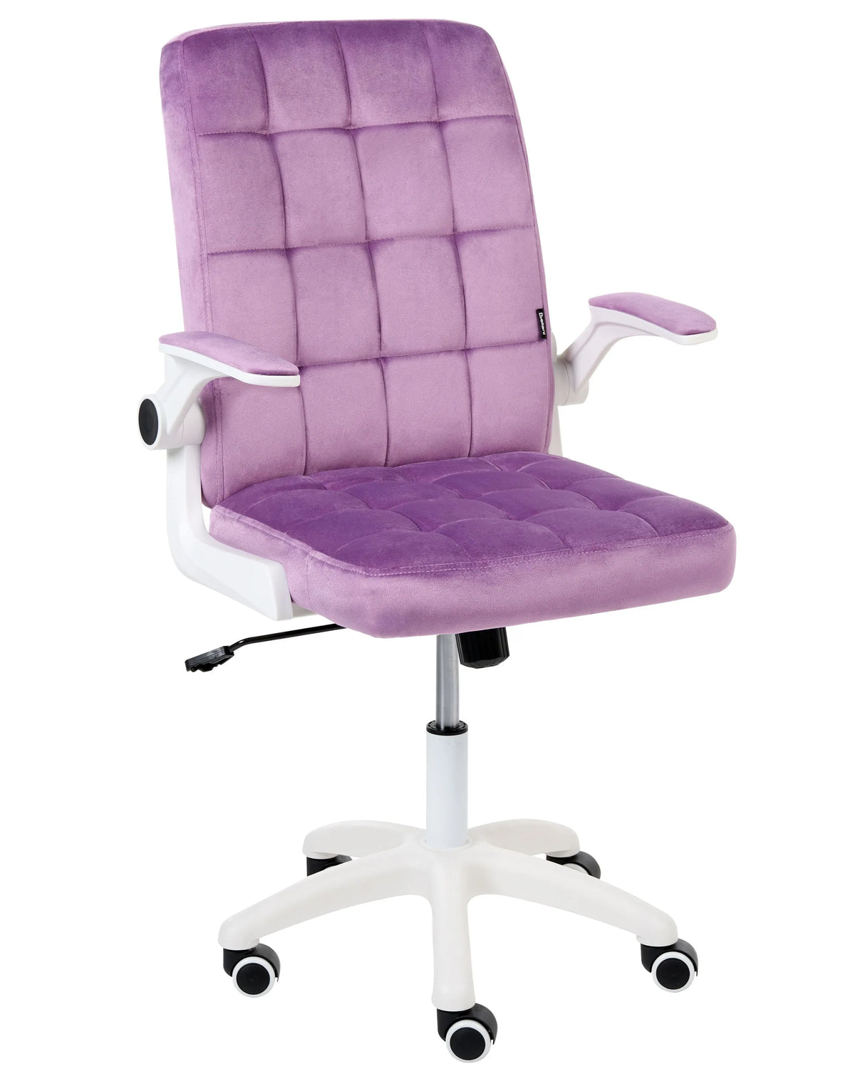 Office Chair Purple Violet Upholstery Tilting Backrest Adjustable Armrest & Height Swivel Home Office Beliani