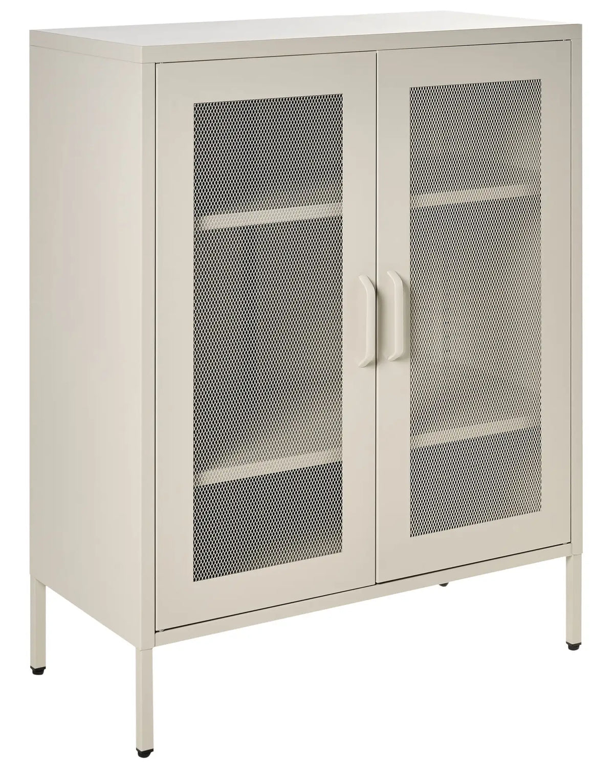 Office Cabinet Beige Metal 2 Doors Locks Keys Industrial Design Home Office Furniture Beliani