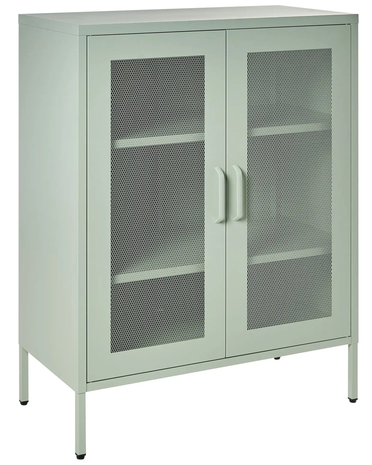 Office Cabinet Mint Green Metal 2 Doors Locks Keys Industrial Design Home Office Furniture Beliani
