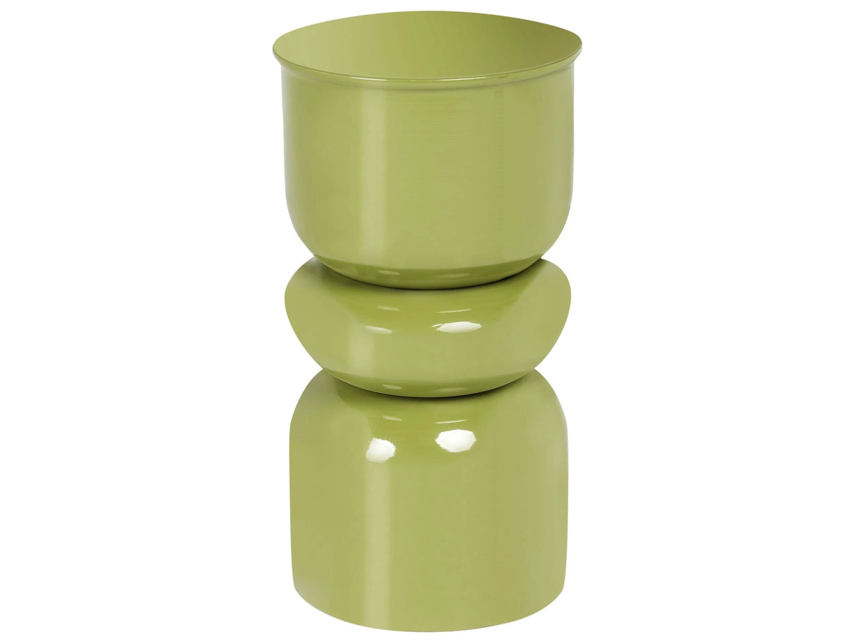 Accent Side Table Olive Green Iron Painted Indoor Living Room Bedroom Beliani