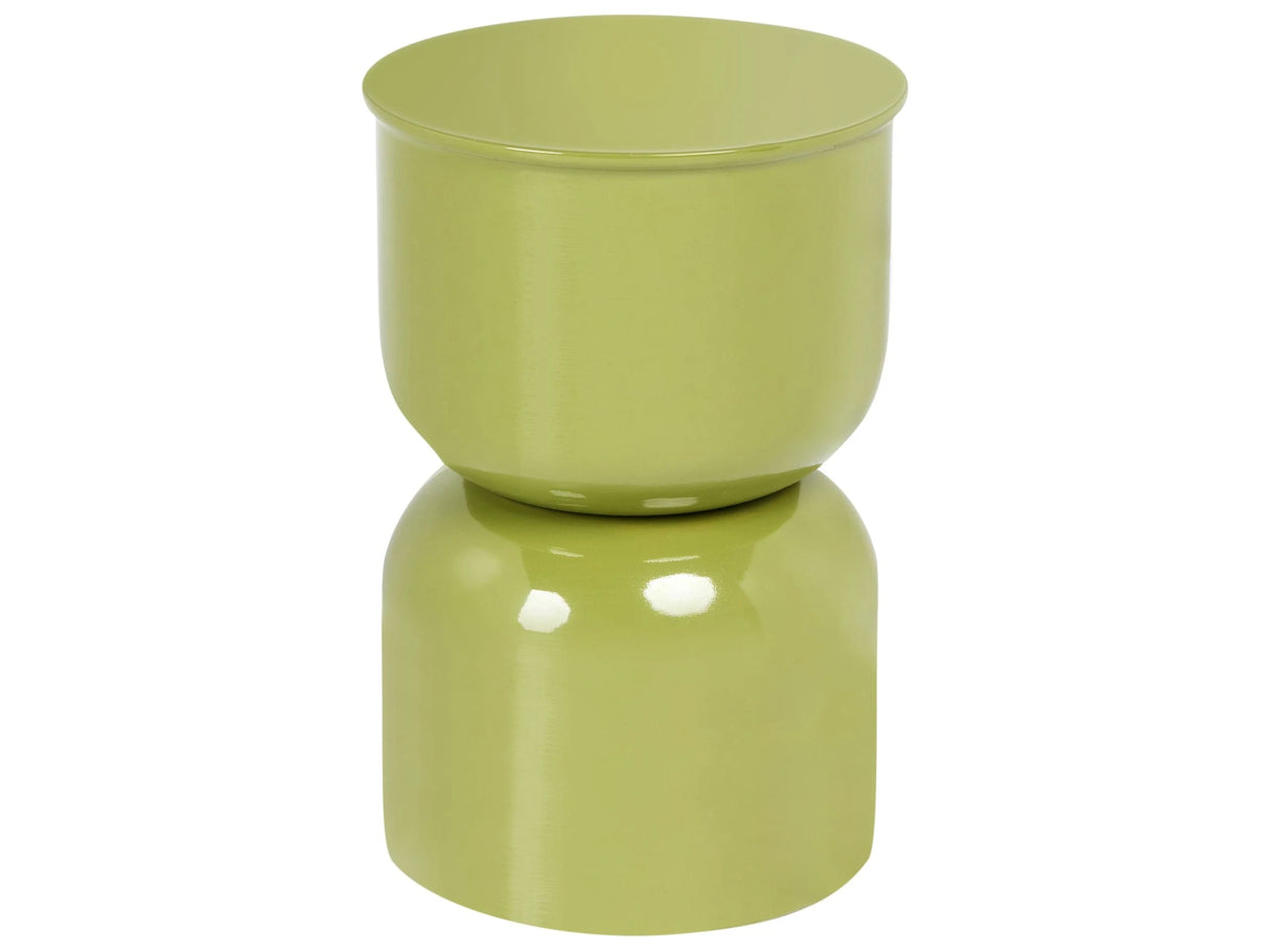 Accent Side Table Olive Green Iron Painted Indoor Living Room Bedroom Beliani