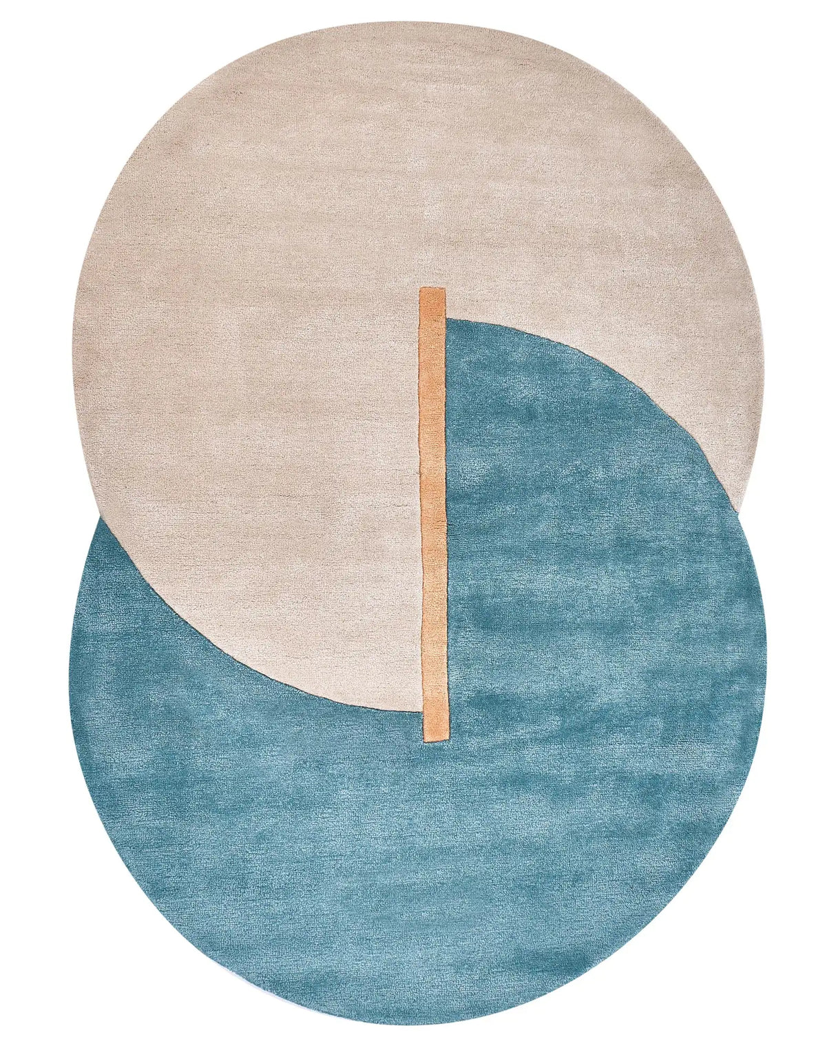 Area Rug Beige and Blue Viscose and Wool Irregular 160 x 230 cm Modern Glam Style Beliani