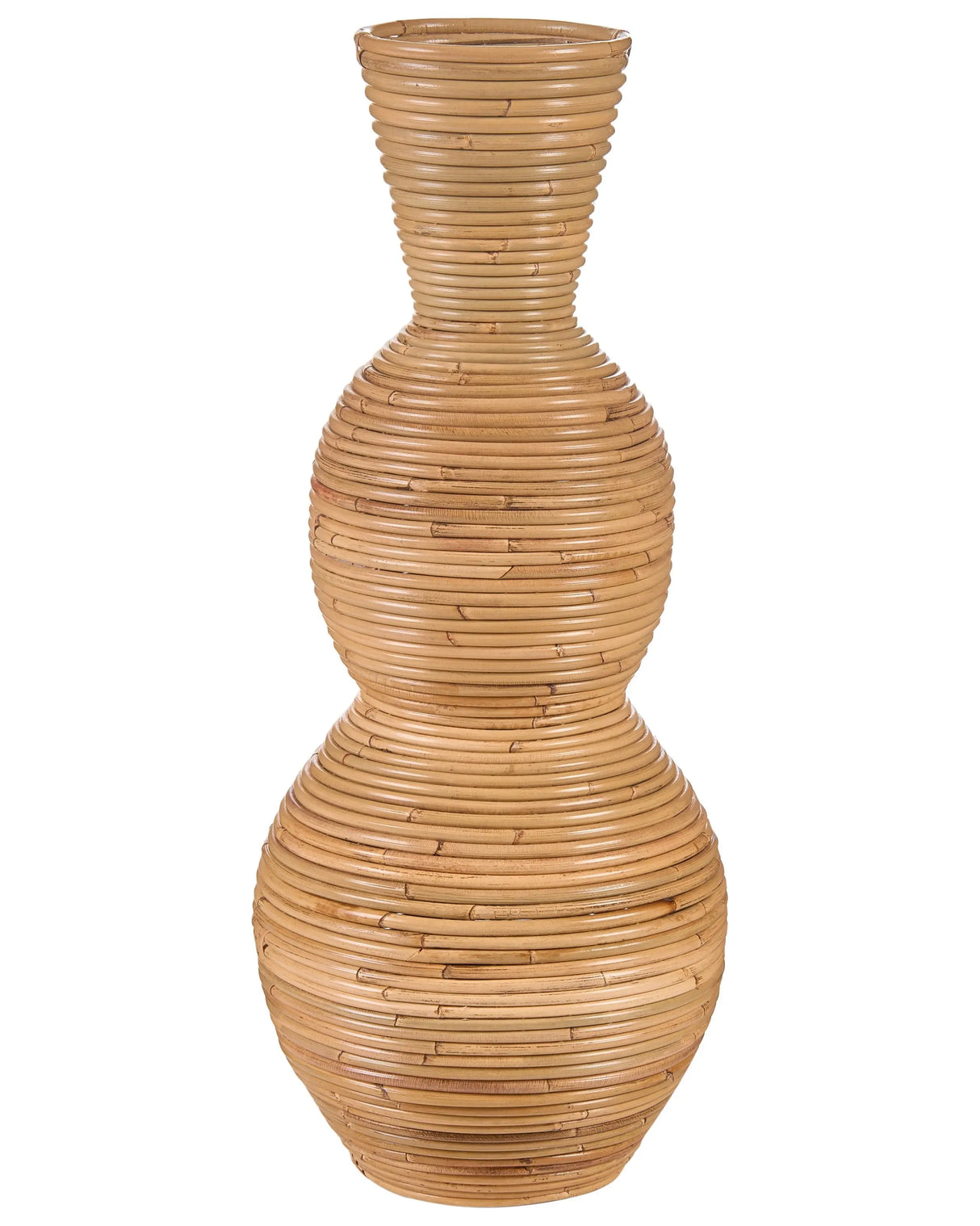 Decorative Vase Natural Rattan 70 cm Boho Rustic Style Home Decor Beliani