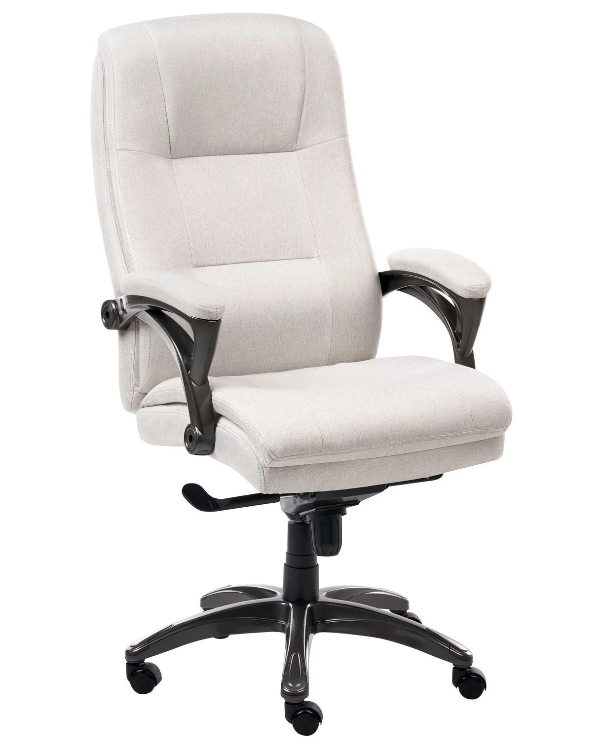Executive Office Chair Light Beige Linen Upholstery Seat Height Adjustment Titl Swivel Padding Beliani