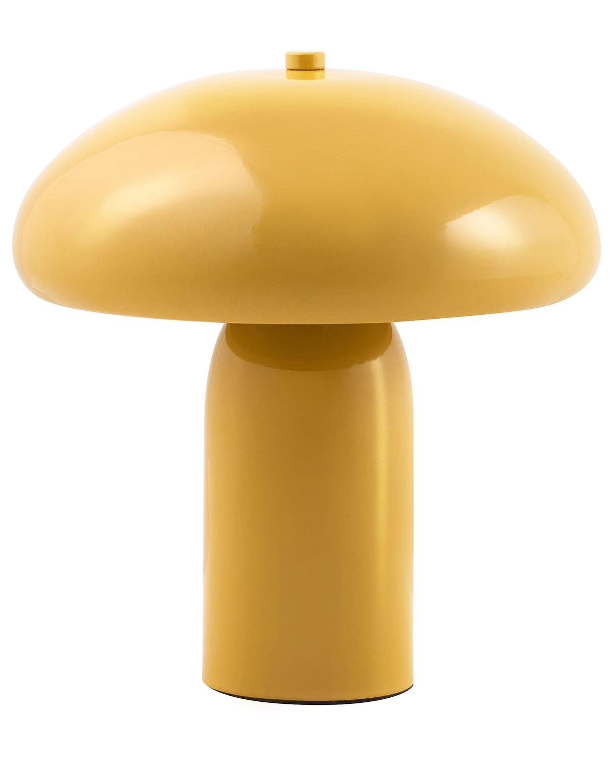 Table Lamp Yellow Iron Metal Base 22 cm Single Light Modern Design Home Accessories Living Room Beliani