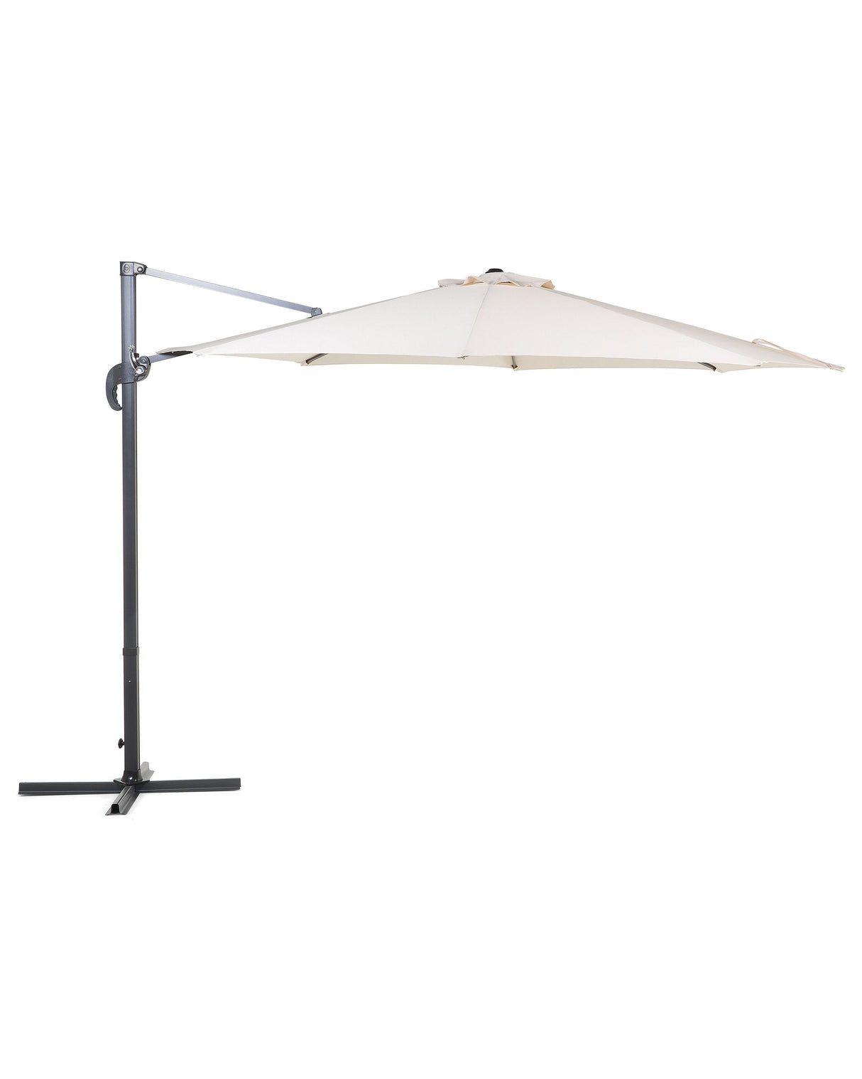 Garden Sun Parasol Beige Fabric 240 cm Swivel Weather Resistant Beliani