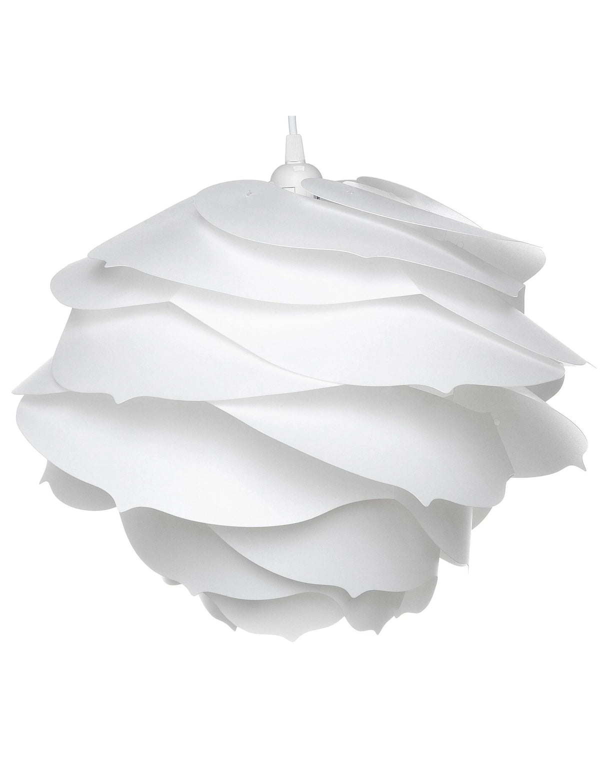 1-Light Pendant Ceiling White Flower Shade Beliani