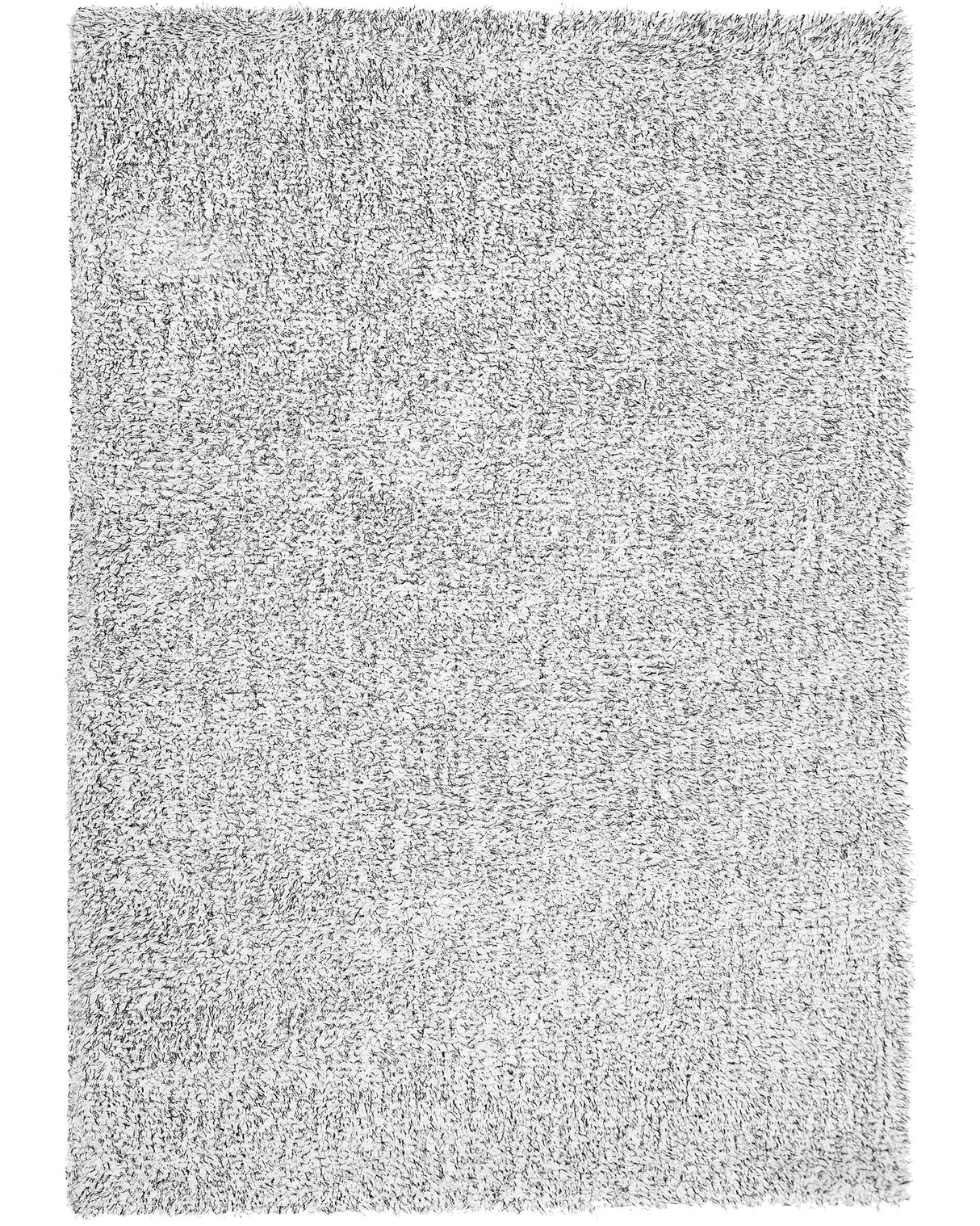 Shaggy Area Rug Grey Melange 160 x 230 cm Modern High-Pile Machine-Tufted Rectangular Carpet Beliani