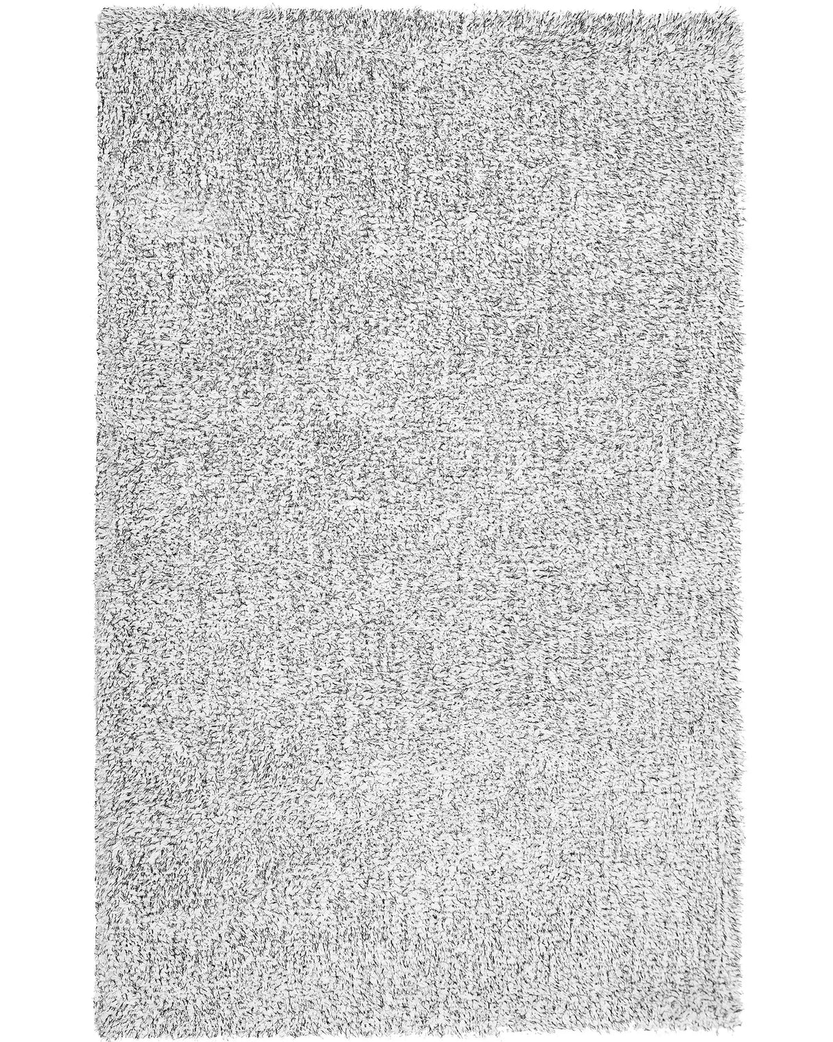 Shaggy Area Rug Grey Melange 200 x 300 cm Modern High-Pile Machine-Tufted Rectangular Carpet Beliani