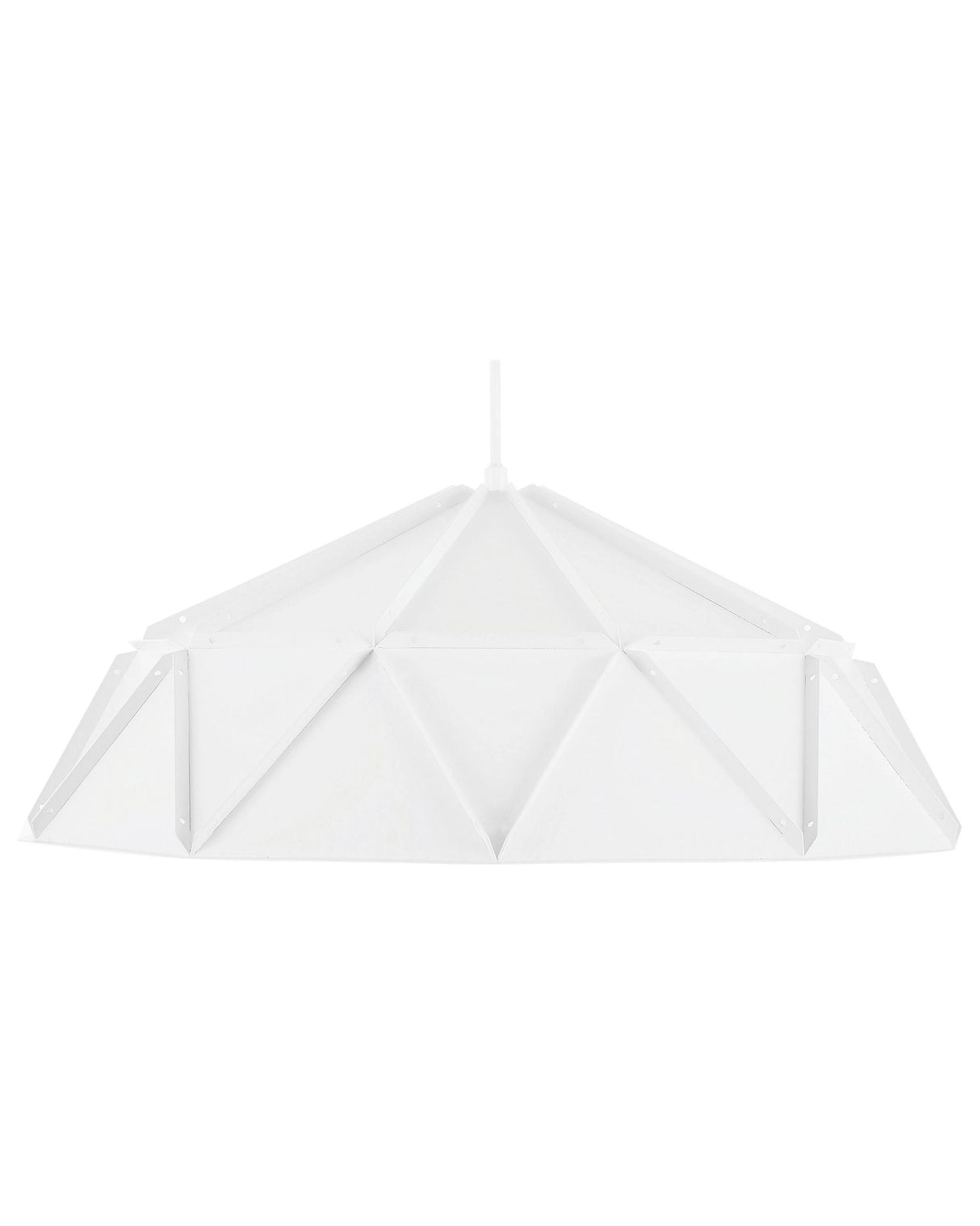 Pendant Lamp White Metal Geometrical Shape 1 Light Modern Beliani