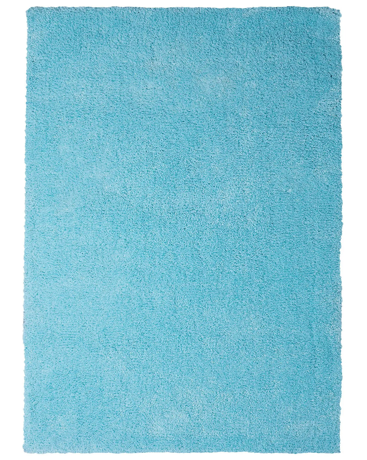 Shaggy Area Rug Blue 140 x 200 cm Modern High-Pile Machine-Tufted Turquoise Rectangular Carpet Beliani
